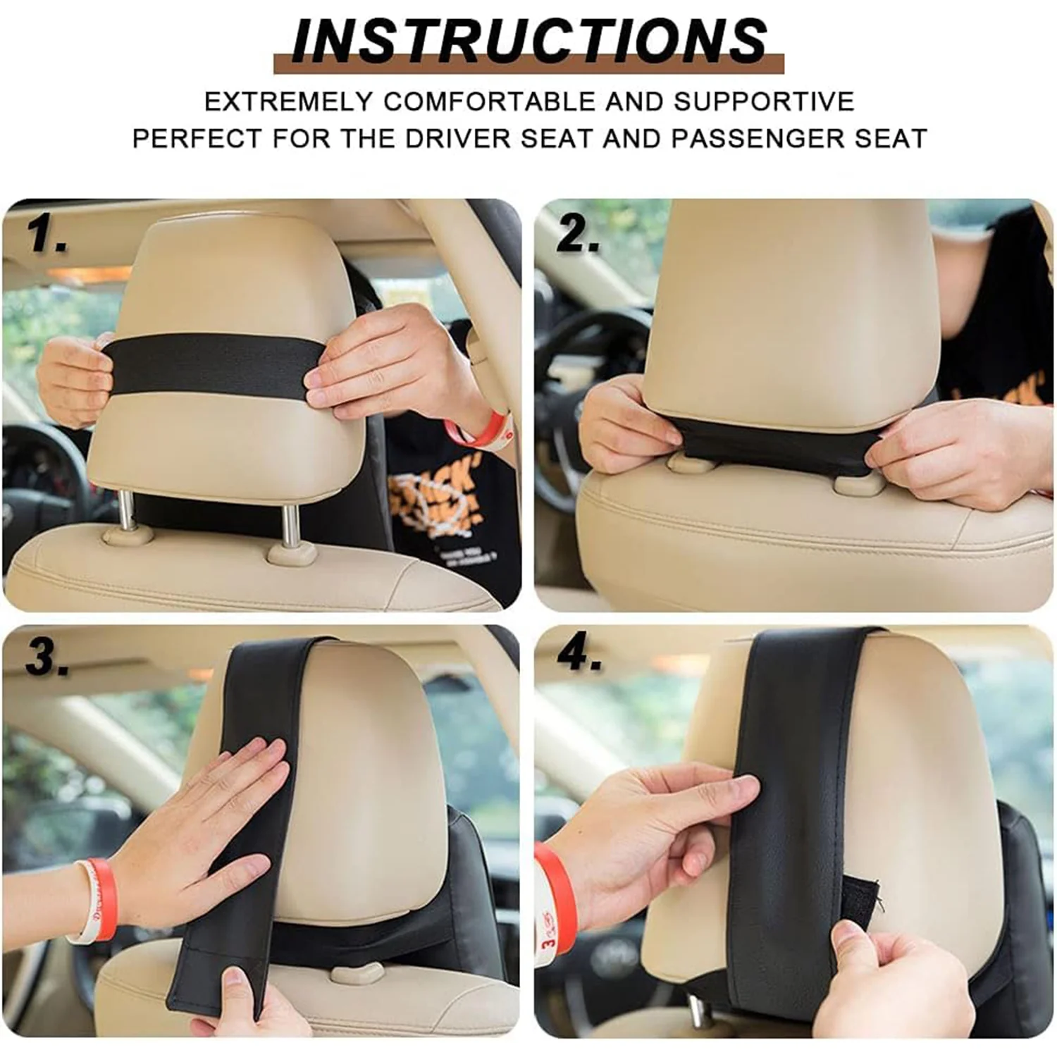 Say Goodbye to Neck Pain: Memory Foam Car Neck Pillow for Drivers (1 Pc, Mix Color) - Image 6