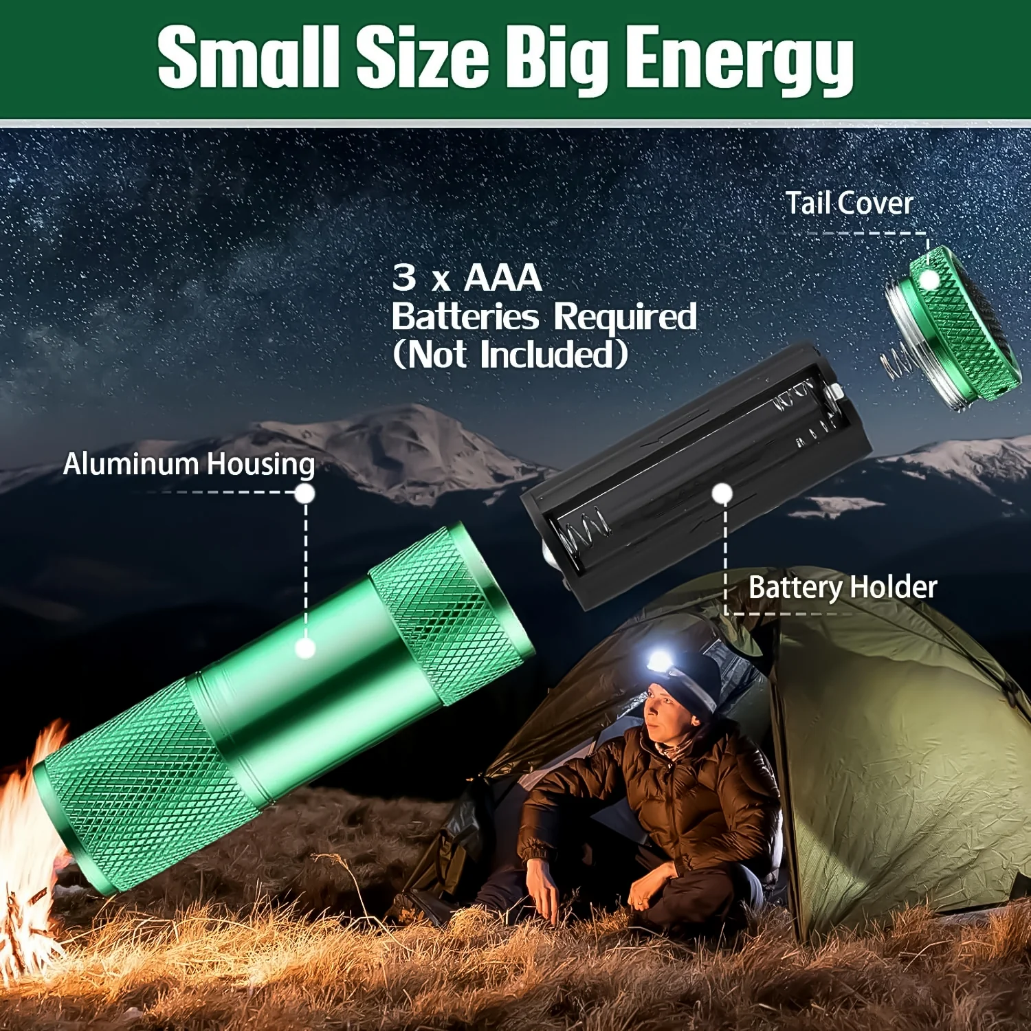 Mini Pocket Torch with 9 LED Bulbs – Super Bright Flashlight - Image 4