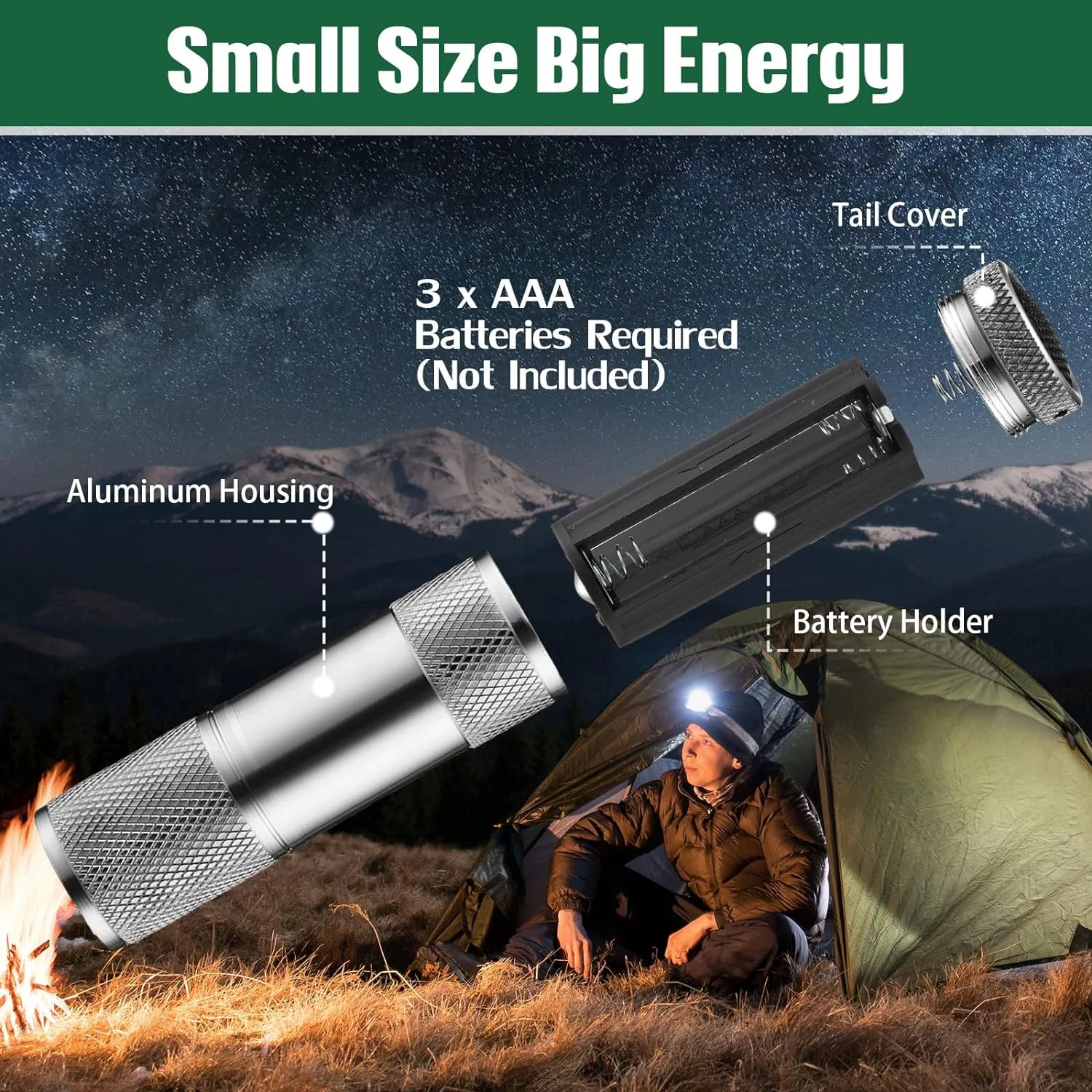 Portable Mini Torch – 9 LED Pocket Flashlight, Battery Operated (Mix Color) - Image 3