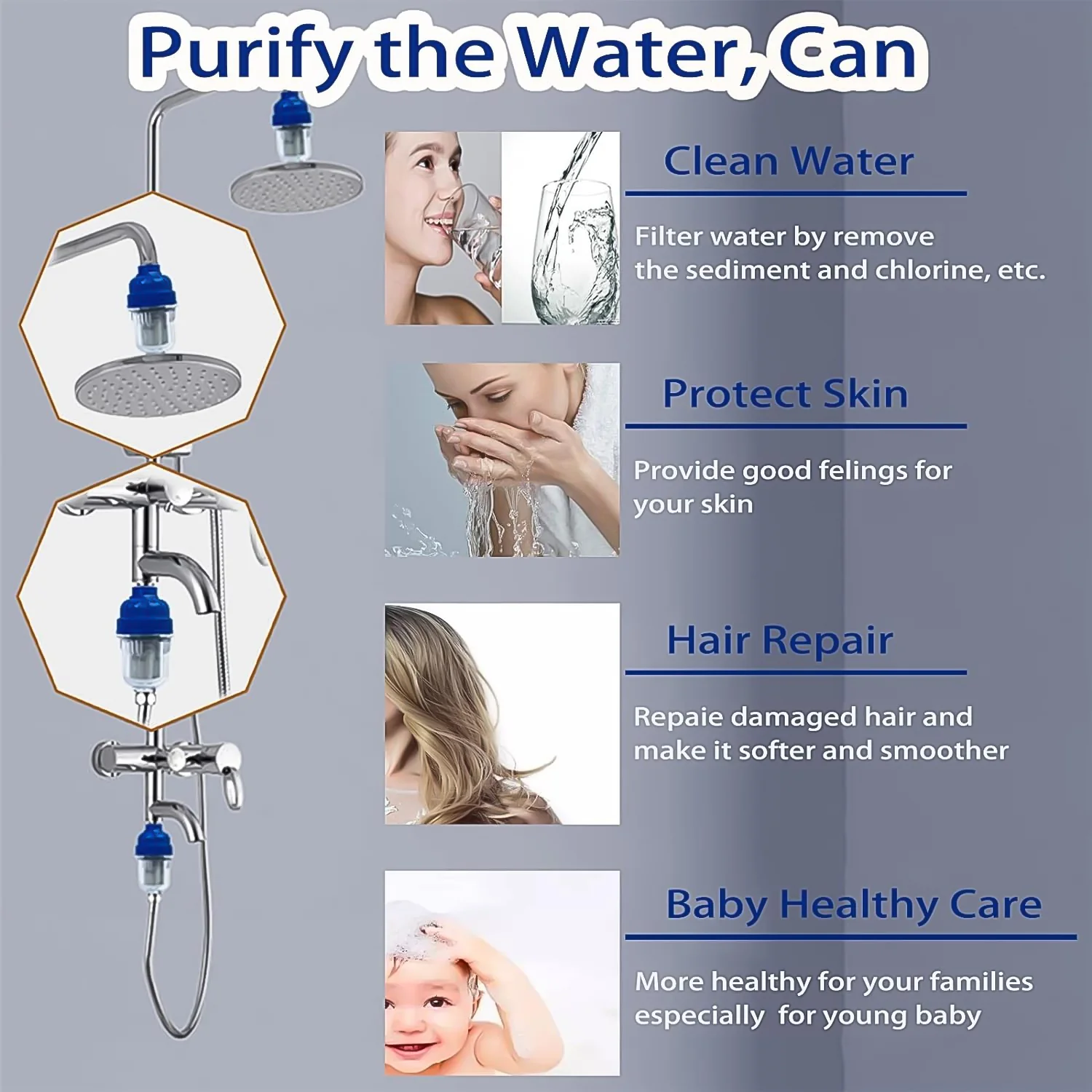 Hard Water Shower Filters, Shower head Filters (1 Pc) - Image 4