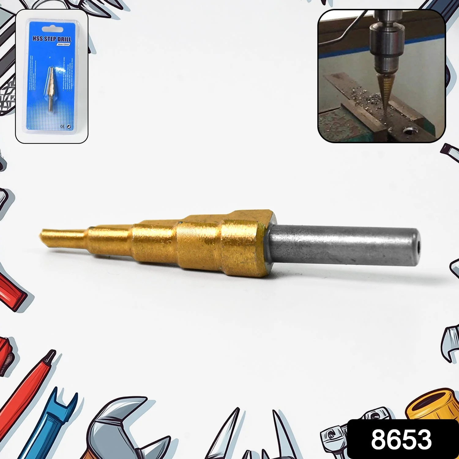 Step Drill Bit for Metal, High-Speed Steel Step Drill Bit (1 pc / 4-12 MM) - Image 2