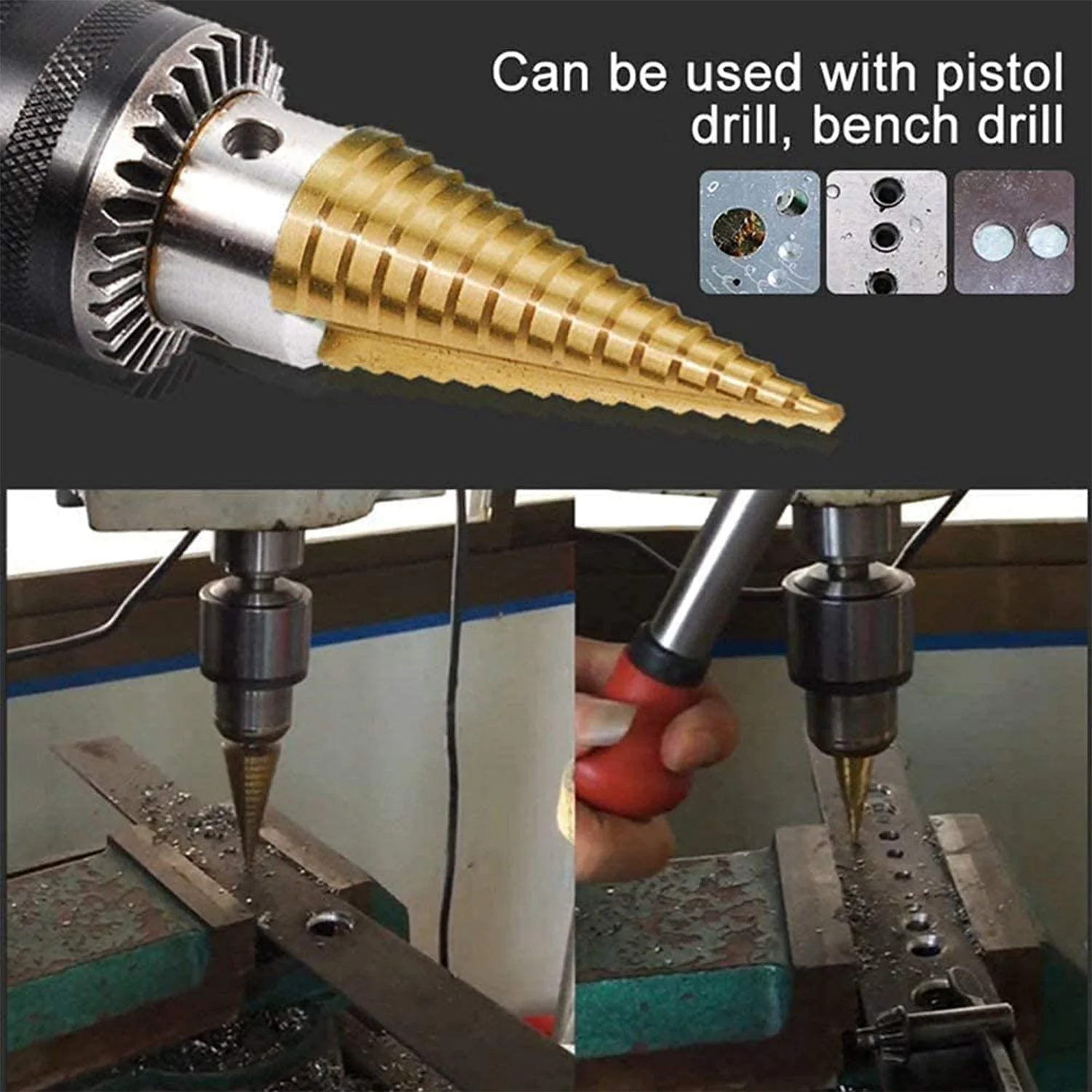 Step Drill Bit for Metal, High-Speed Steel Step Drill Bit (1 pc / 4-12 MM) - Image 4