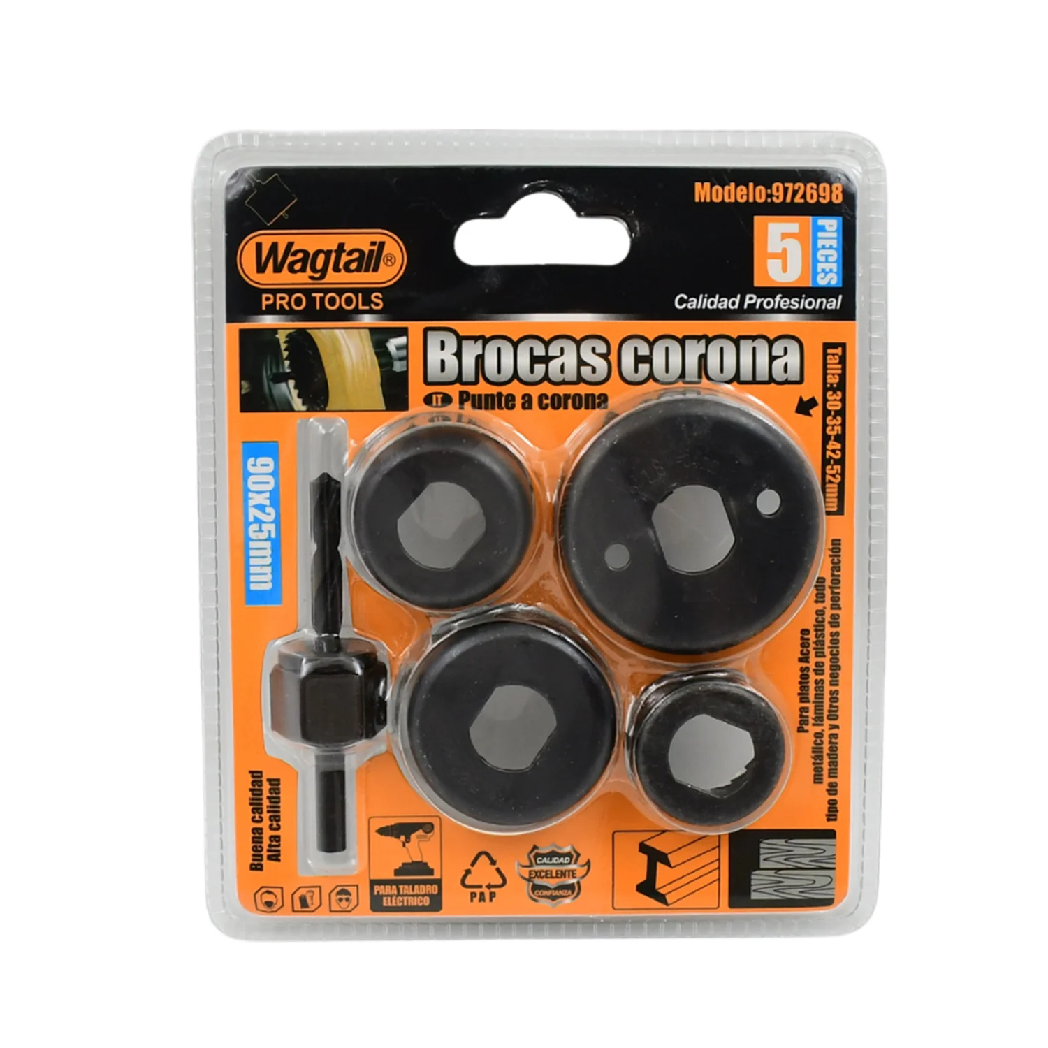 32 / 38 / 44 / 54 mm Hole Saw Cutter with Mandrel 32-54 mm (5 Pcs Set) - Image 5
