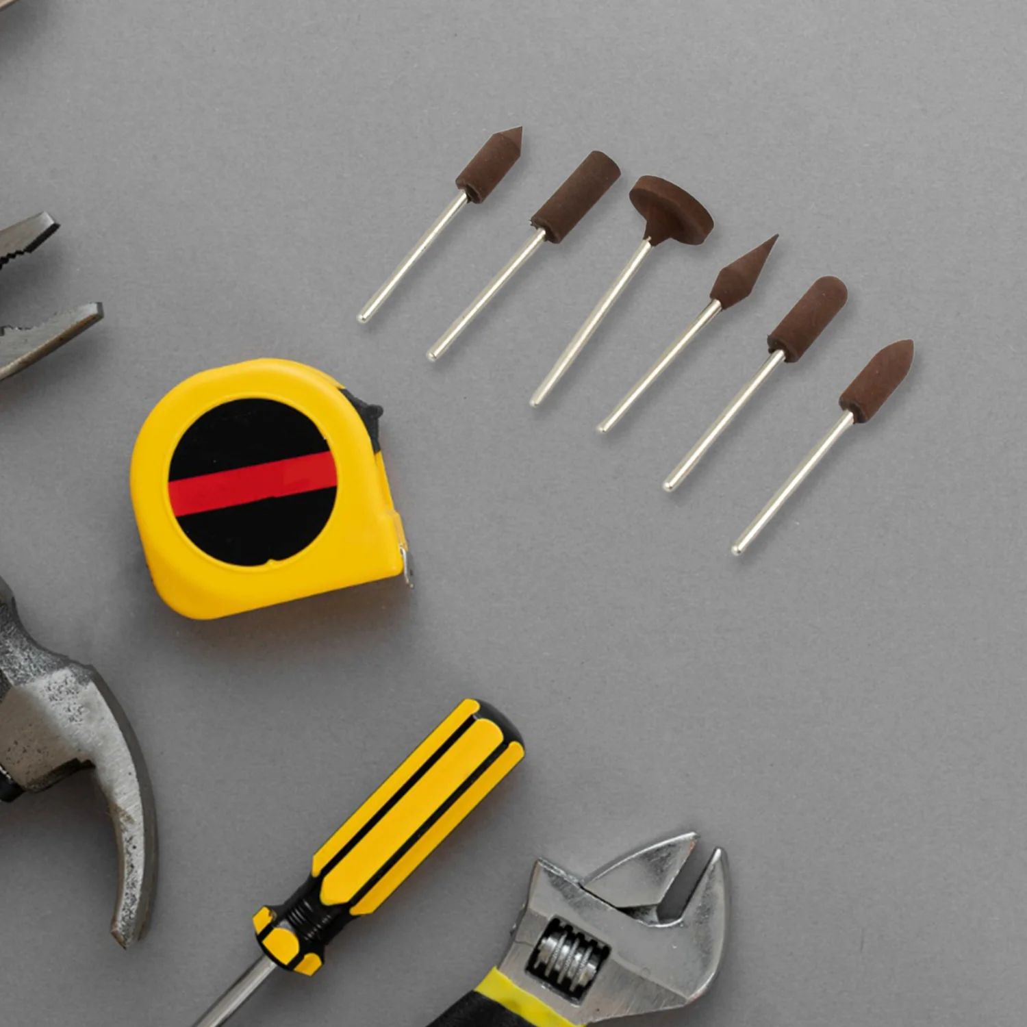 Mounted Points Abrasive Stone Head Grinding Wheel Bits Rotary Tool Kit (6 Pcs) - Image 6