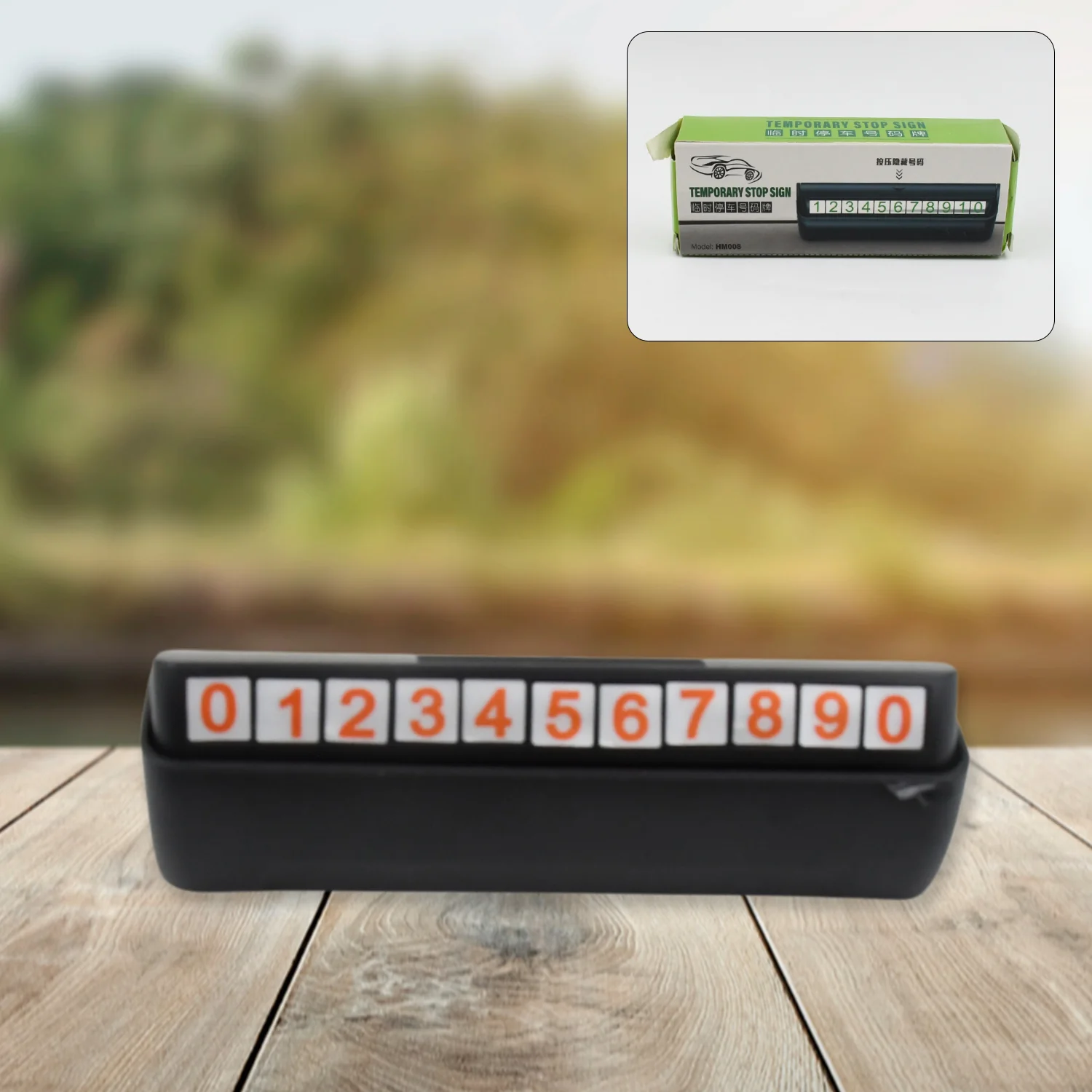 Temporary Car Parking Mobile Number Display with Magnetic Numbers Stickers (1Pc) - Image 3