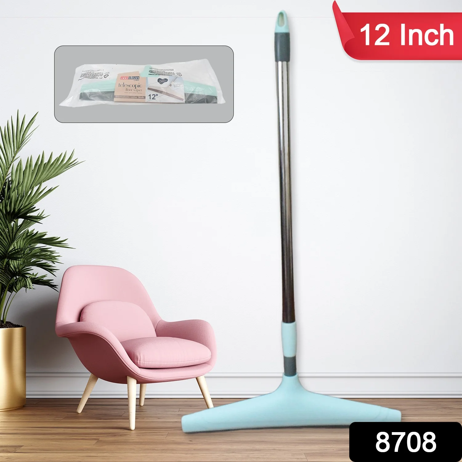 Ganesh Telescopic Bathroom Wiper 12 Inch (30 cm) - Image 2