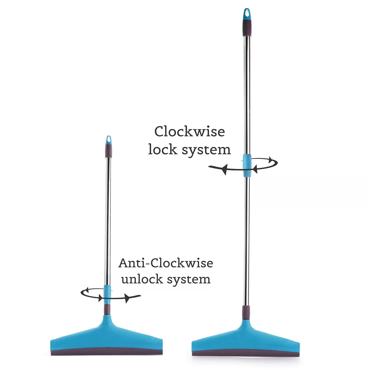 Adjustable Bathroom / Floor Stainless Steel Rod Wiper, Plastic Floor Wiper - Image 3