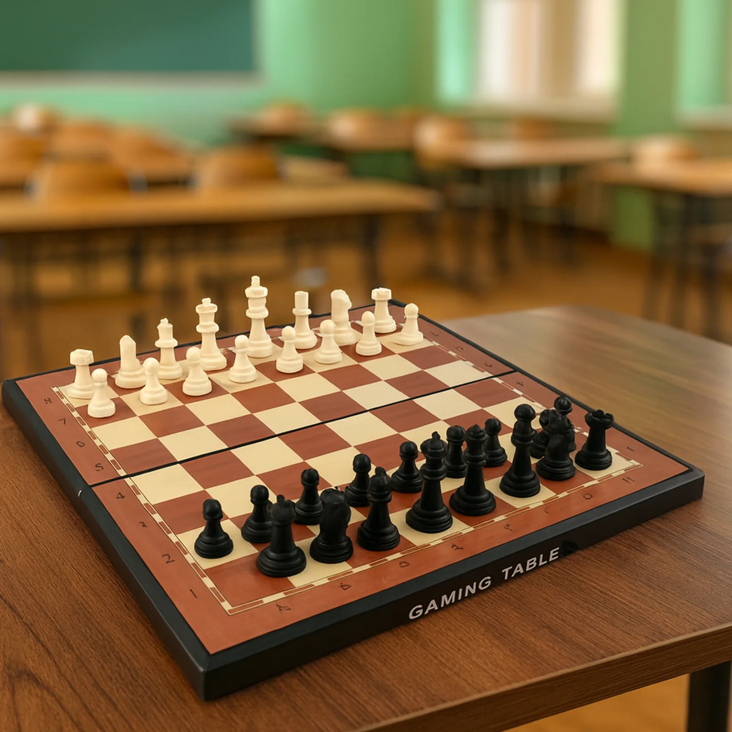 Premium Portable Chess Set Plastic Chess Pieces (1 Set) - Image 7