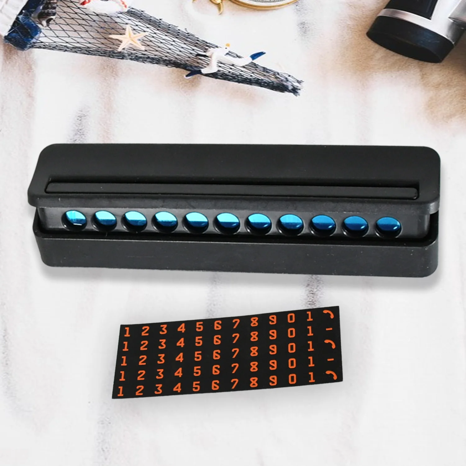 Temporary Car Parking Mobile Number Display with Magnetic Numbers Stickers  (1Pc) - Image 6