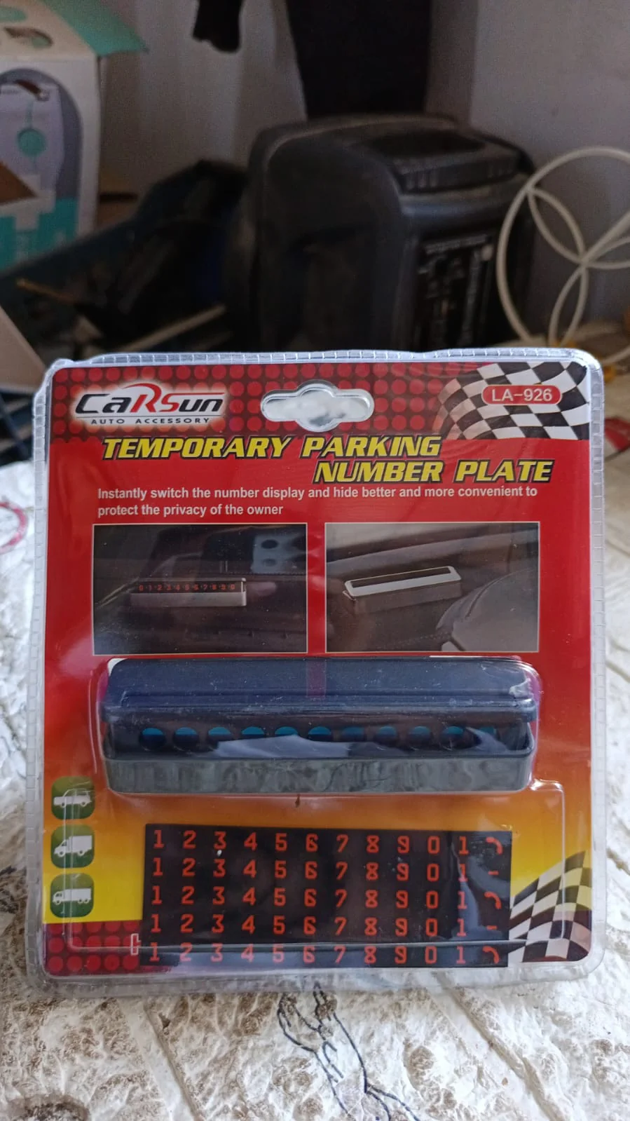 Temporary Car Parking Mobile Number Display with Magnetic Numbers Stickers  (1Pc) - Image 8