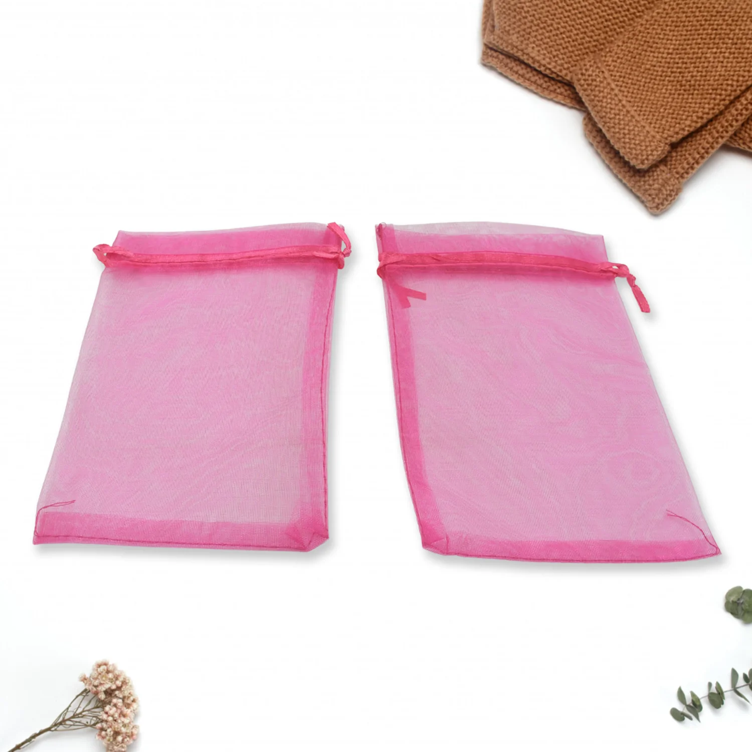 Organza Gift Bags Small Mesh Bags Drawstring Gift Bags  Festival Gift Bags (100 Pcs Set) - Image 6