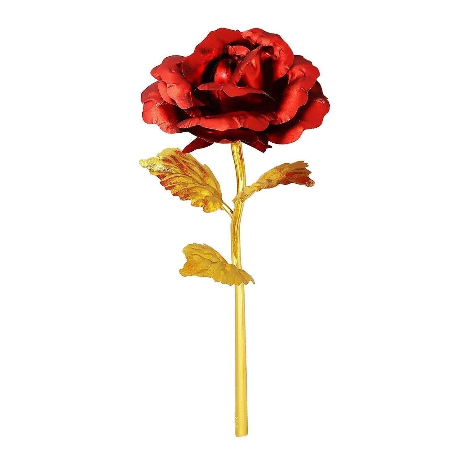 24K Artificial Golden Rose / Gold Red Rose with Gift Box (10 inches) - Image 5