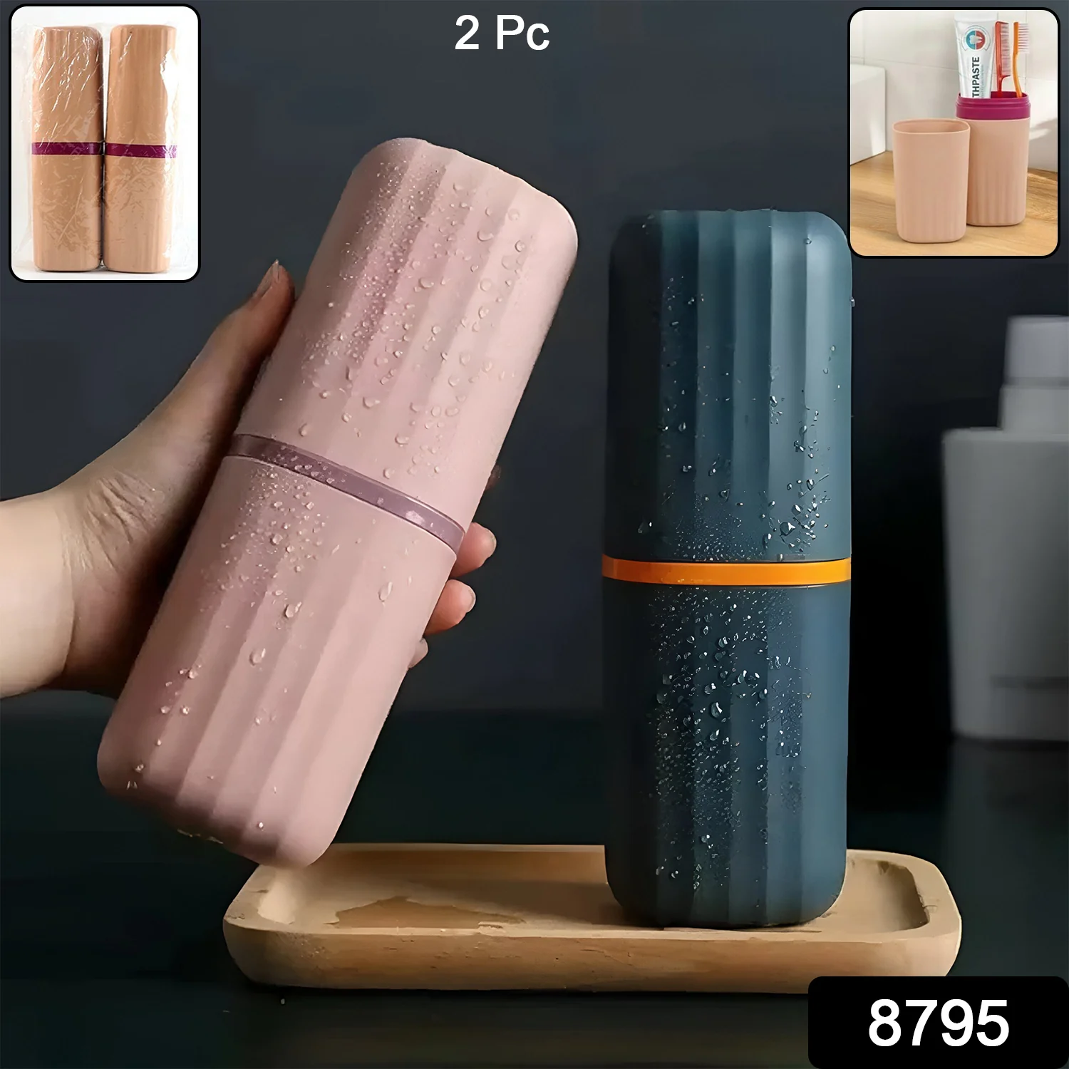 Plastic Hygienic Toothbrush Travel Portable Case (2 Pc) - Image 2
