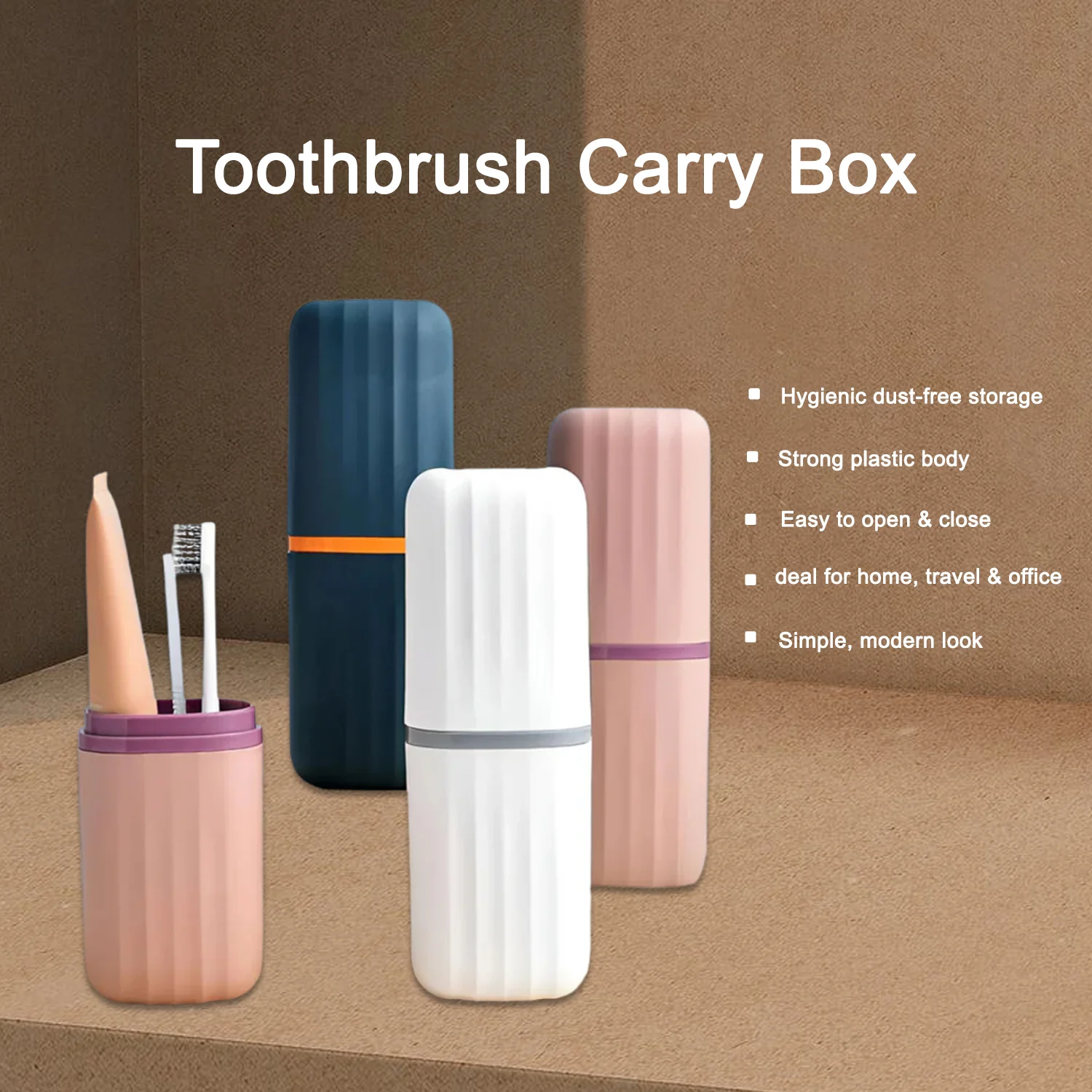 Plastic Hygienic Toothbrush Travel Portable Case (2 Pc) - Image 4