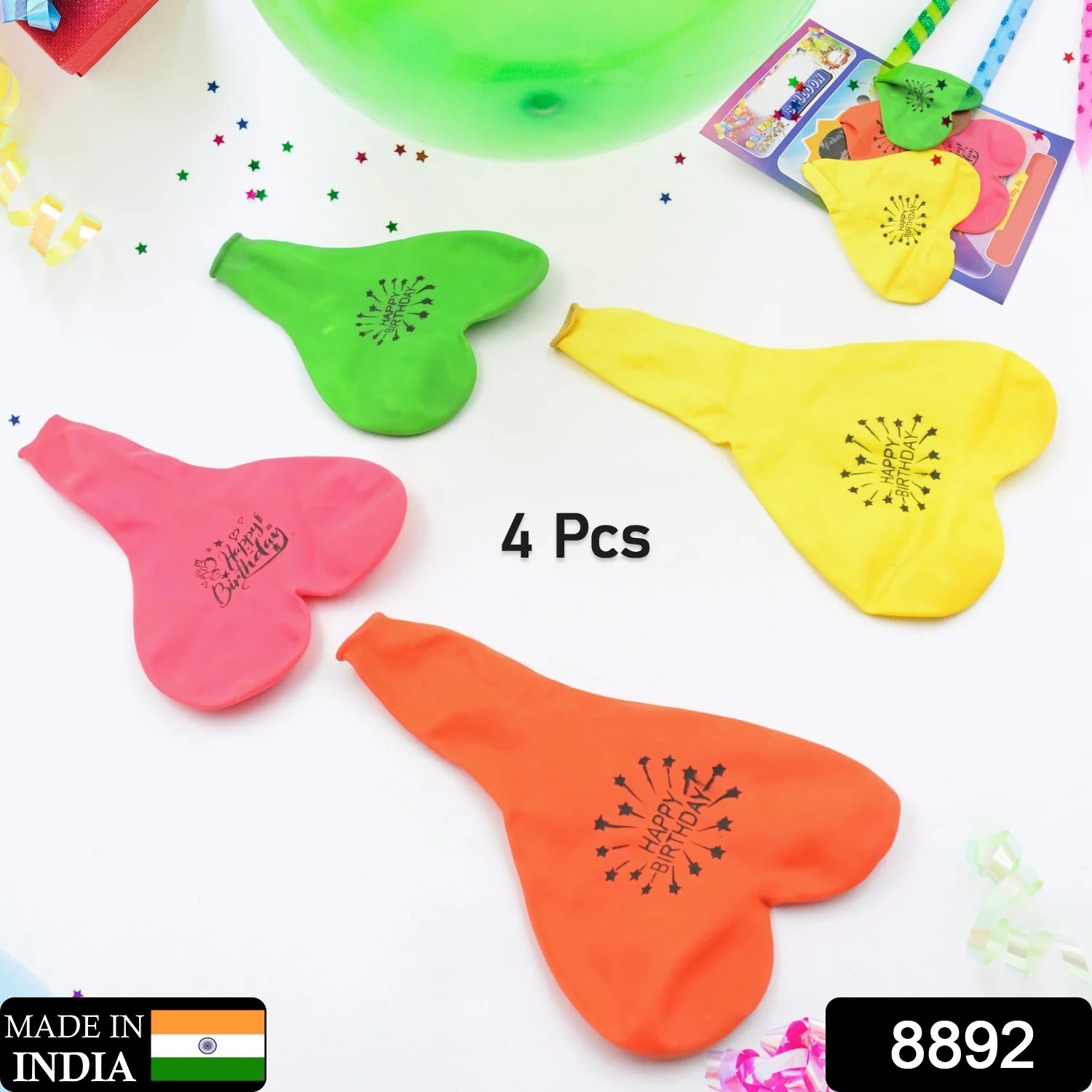 Heart shaped balloons Kinds  (4 Pcs Set) - Image 2