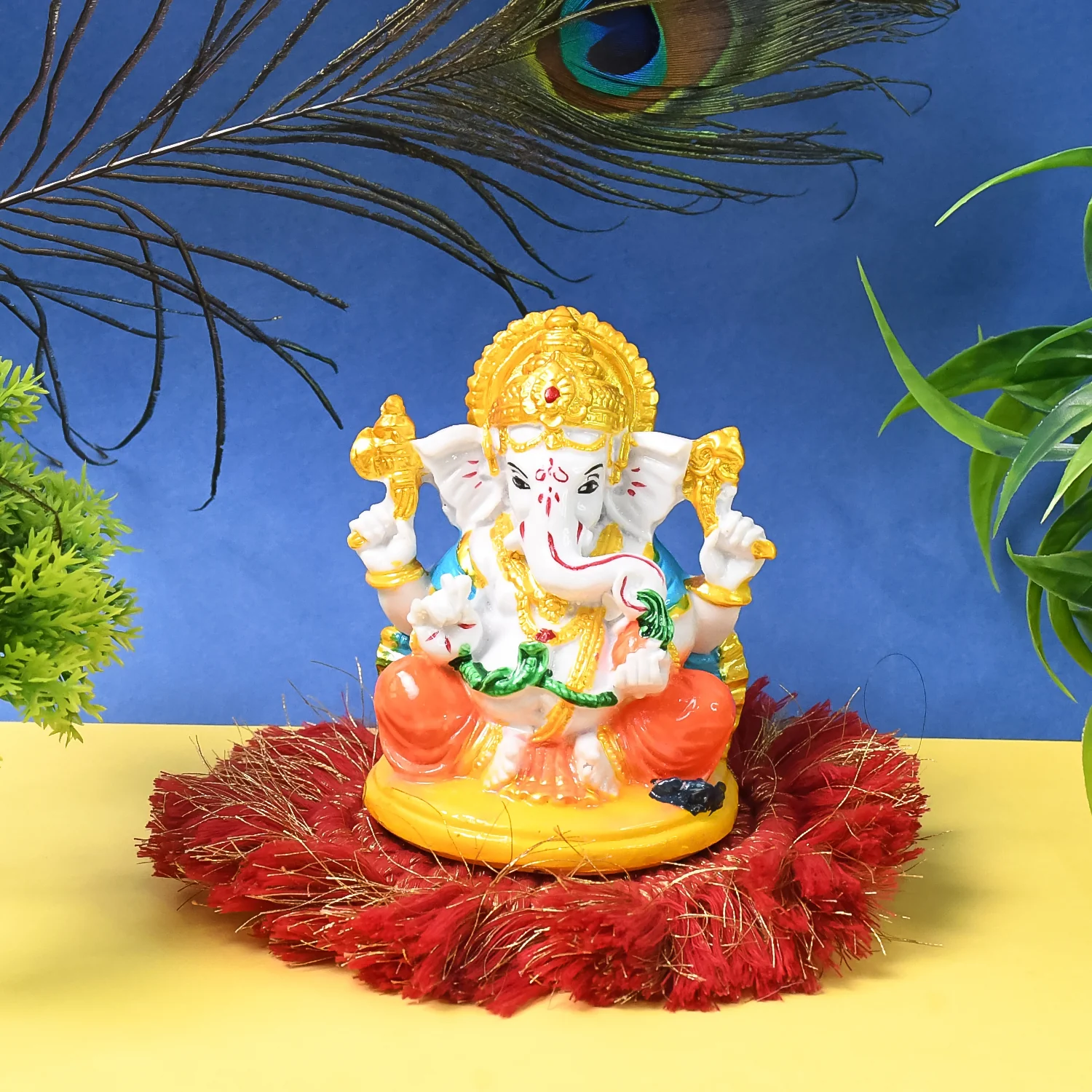 Lord Ganesha Idol / Ganpati Statue / Ganpatii Bappa Showpiece for Gifts (1 Pc) - Image 3