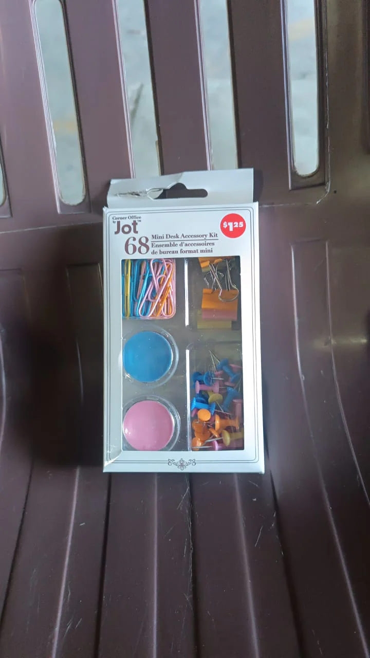 Binder Clips Paper Clips, Push Pins for Office and School Supplies (68 Pcs Set) - Image 7