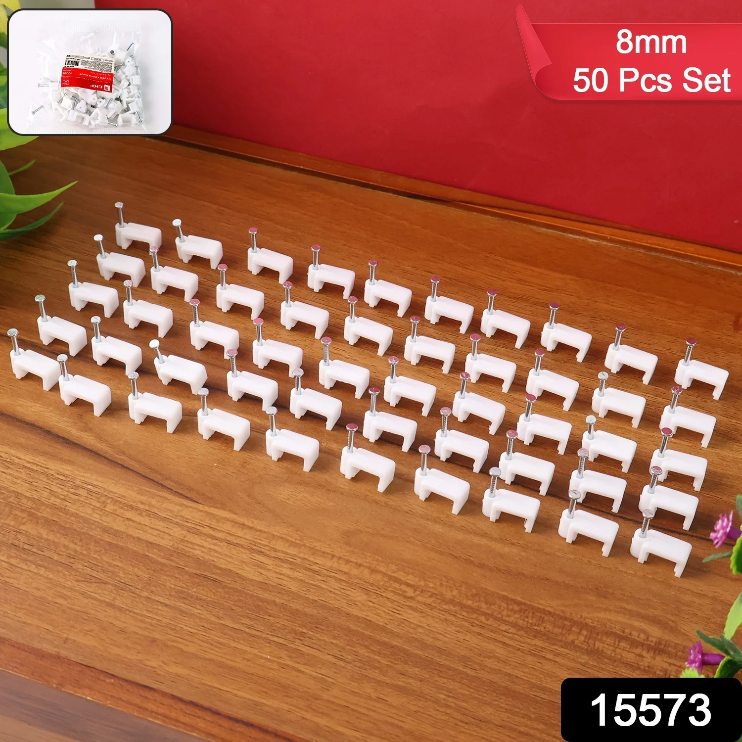 8mm Nail Cable Clips Set (50 Pc) - Image 2