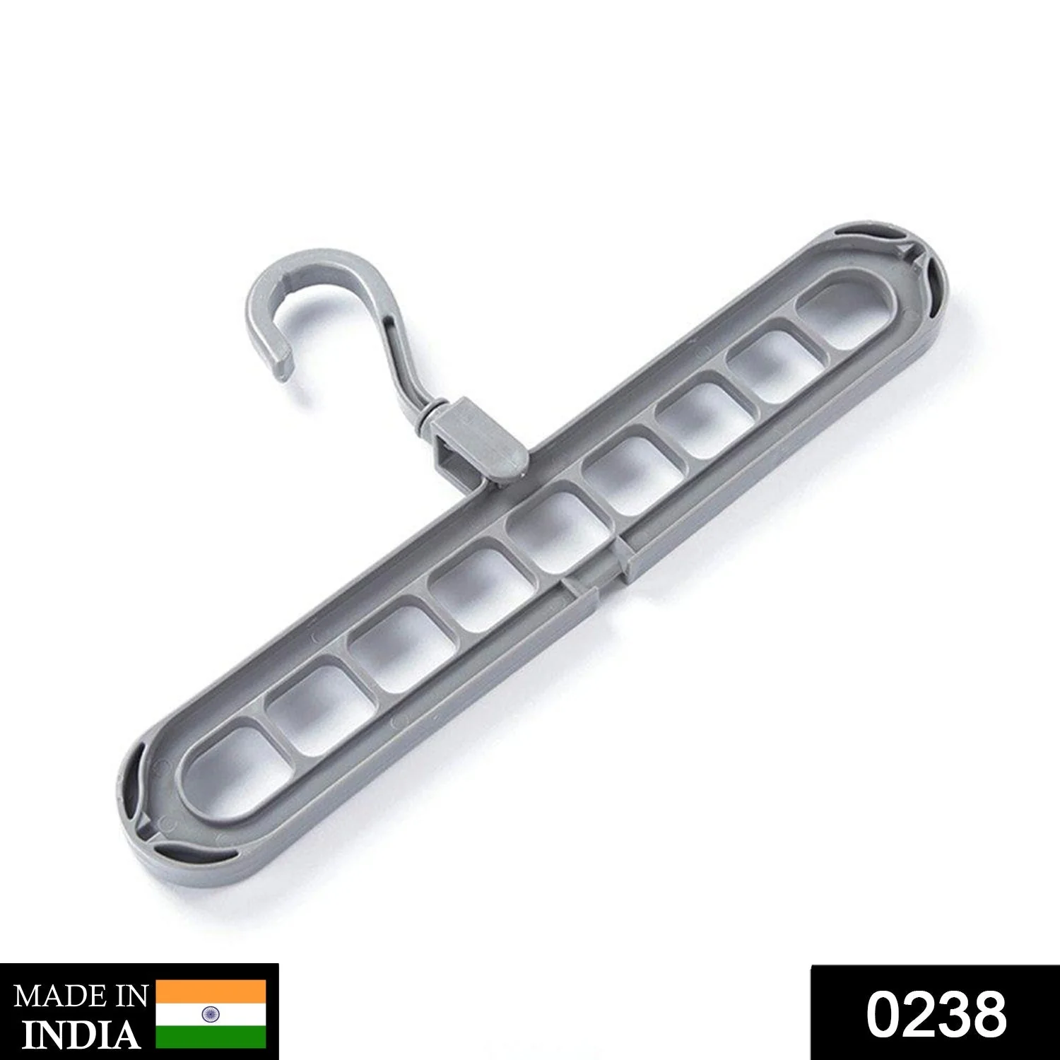 9-Hole Plastic Hanger Hook for Wardrobe Clothes Organization & Indoor Storage - Image 2