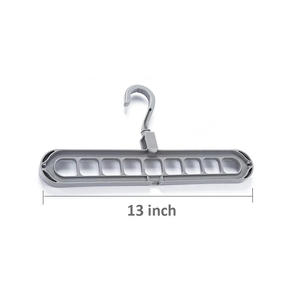9-Hole Plastic Hanger Hook for Wardrobe Clothes Organization & Indoor Storage - Image 5
