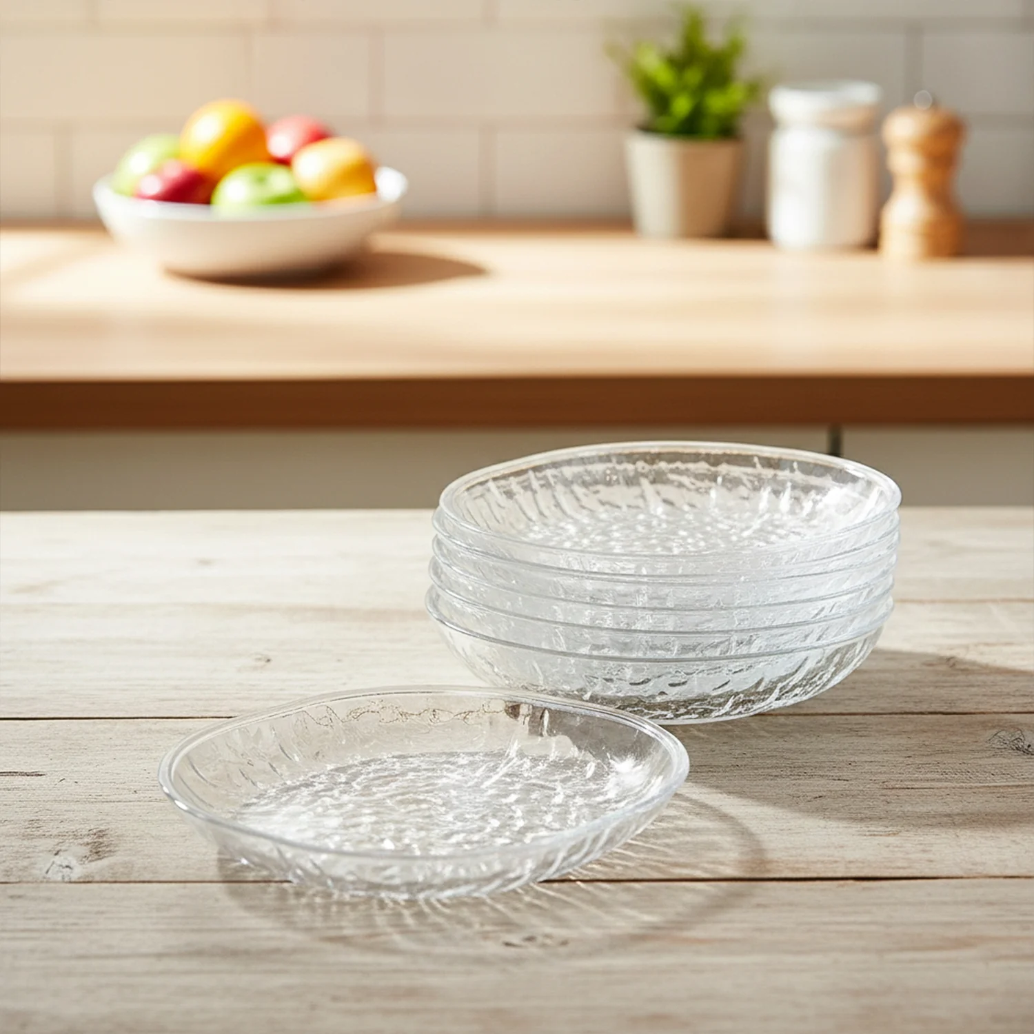 9-in-1 Crystal Glass Snack Serving Plates Set - Image 3