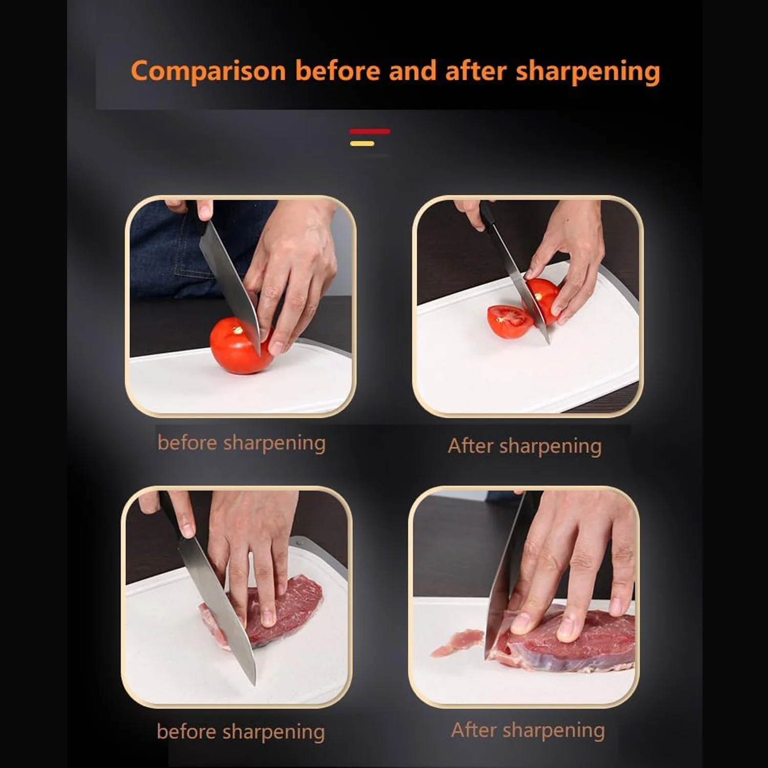 Kitchen Knife Sharpener – Handheld Chefs & Serrated (1 Pc, Chopper Not Included) - Image 4