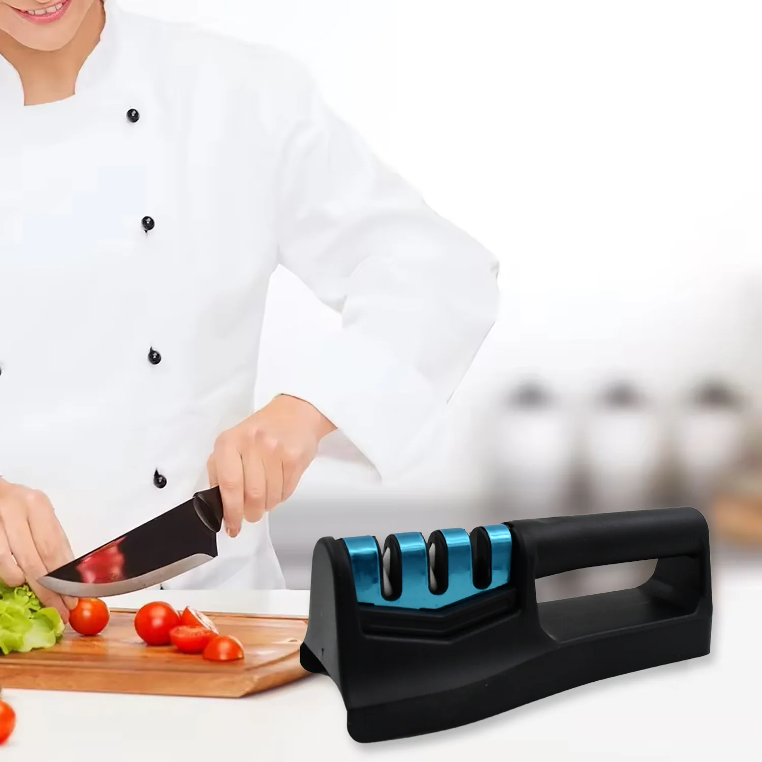 Kitchen Knife Sharpener – Handheld Chefs & Serrated (1 Pc, Chopper Not Included) - Image 8