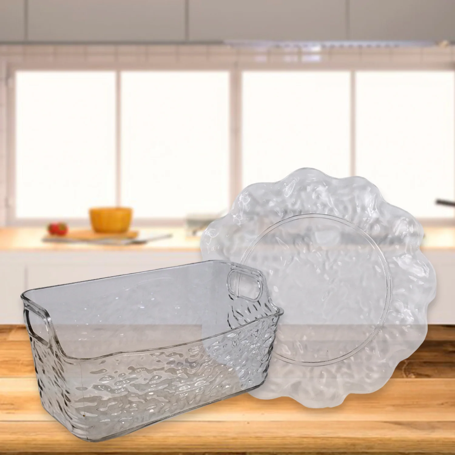 9 in 1 Plastic Bowl With Serving Tray / Plates Set - Image 3