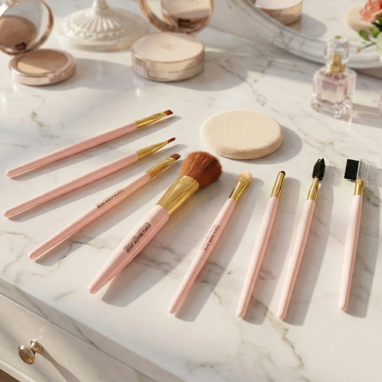 9-in-1 Professional Makeup Brush Set (1 Set) - Image 3