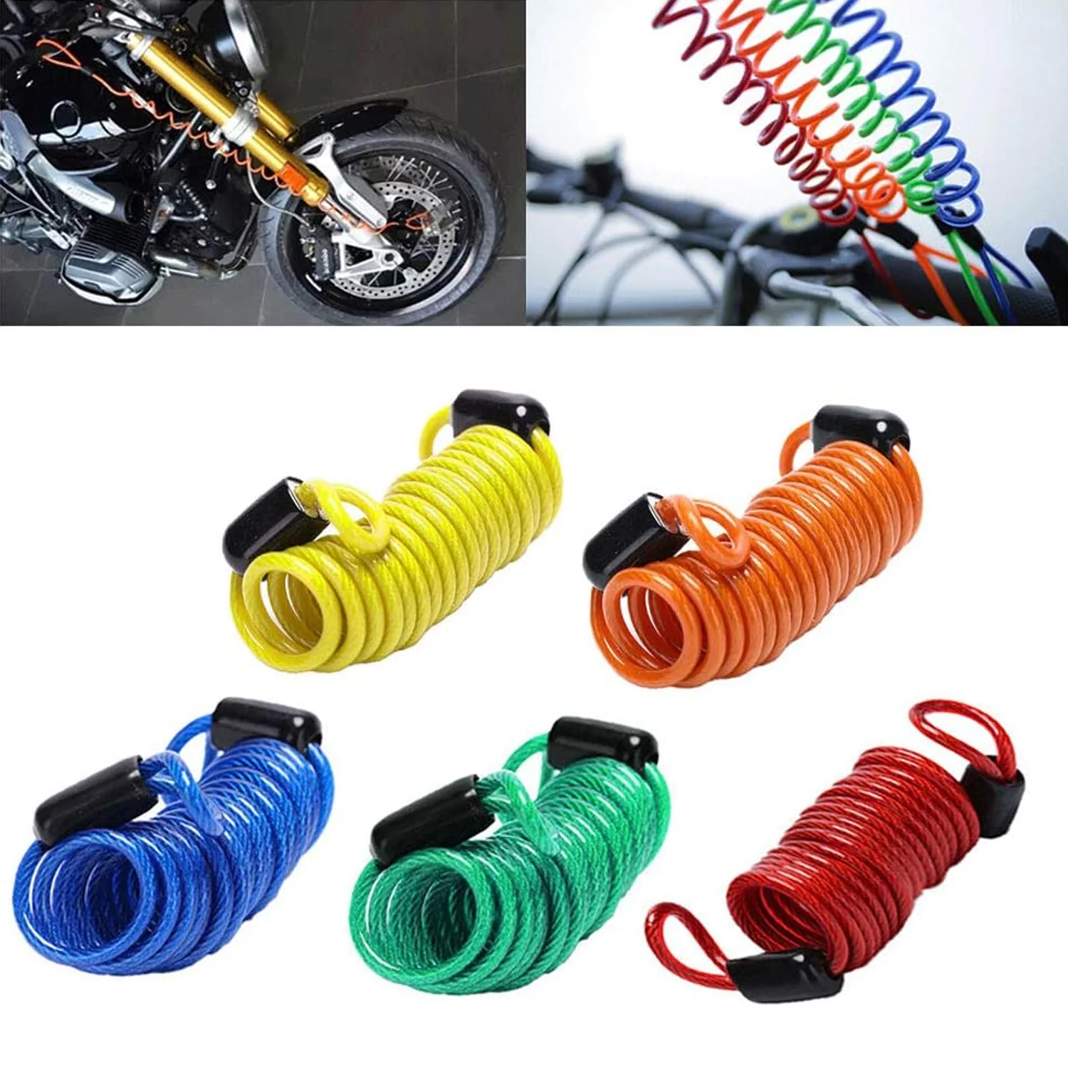 3-Digit Travel Combination Lock of Zinc Alloy, Small Safe Combination Padlock Resettable Number Lock Small Colorful Code Locks for Lockers Suitcases Luggage With Safety Lanyard Spring Coil Wire Disc Brake Lock Reminder Cable - Image 3