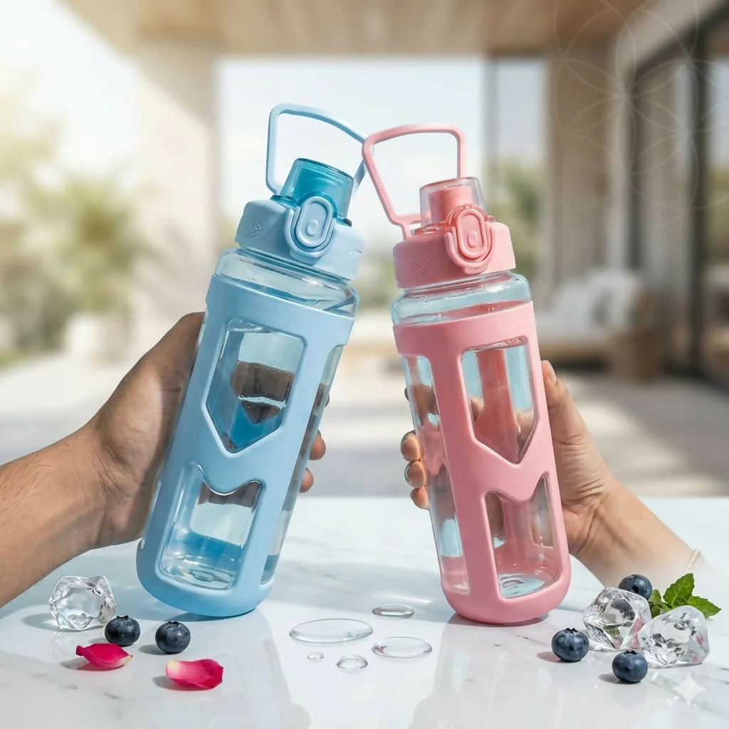 900ml Premium Sports Water Bottle with Carry Handle for Gym & Travel - Image 2