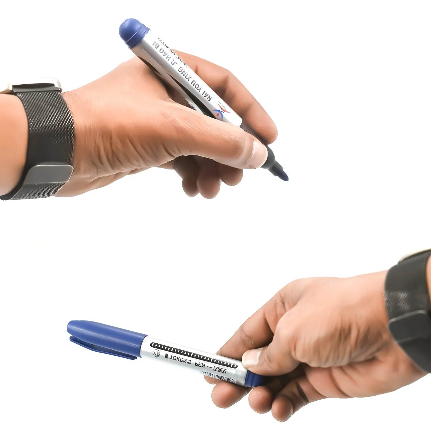 10Pc Permanent Blue Marker and pen used in studies - Image 3