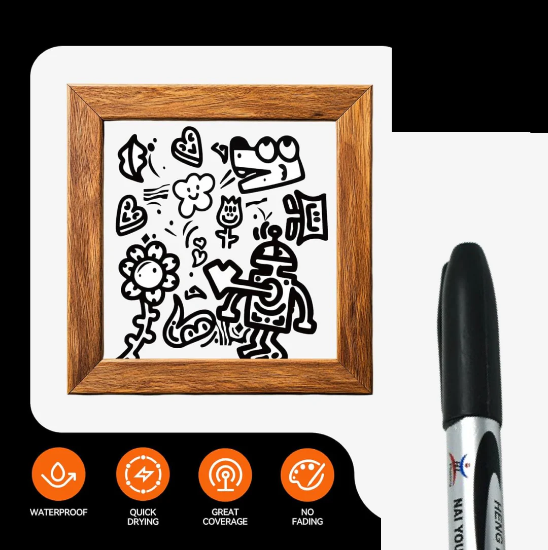10 Pc Permanent Black Marker - Image 2