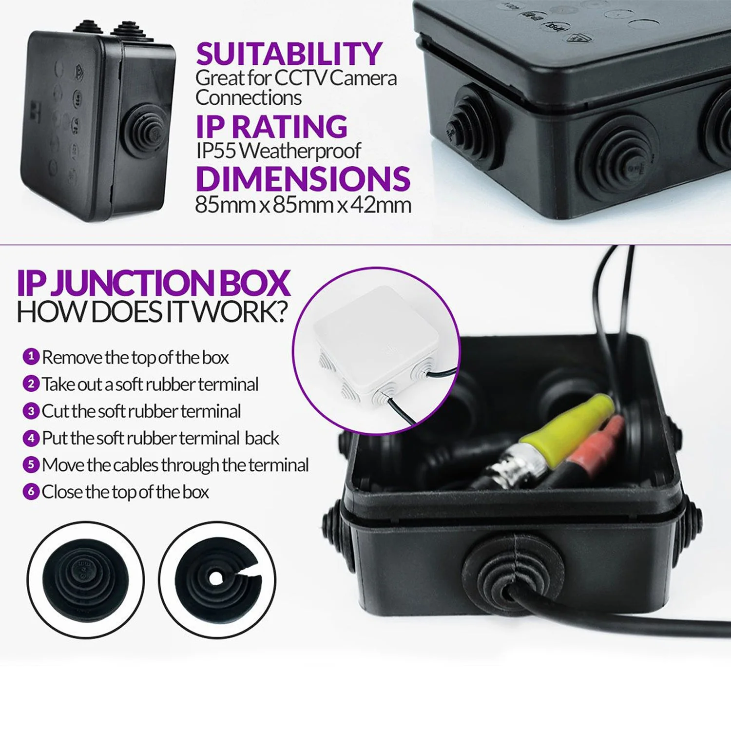 Square Fancy Box for CCTV Used for Storing Cameras Protecting Them from Contact Damage - Image 7