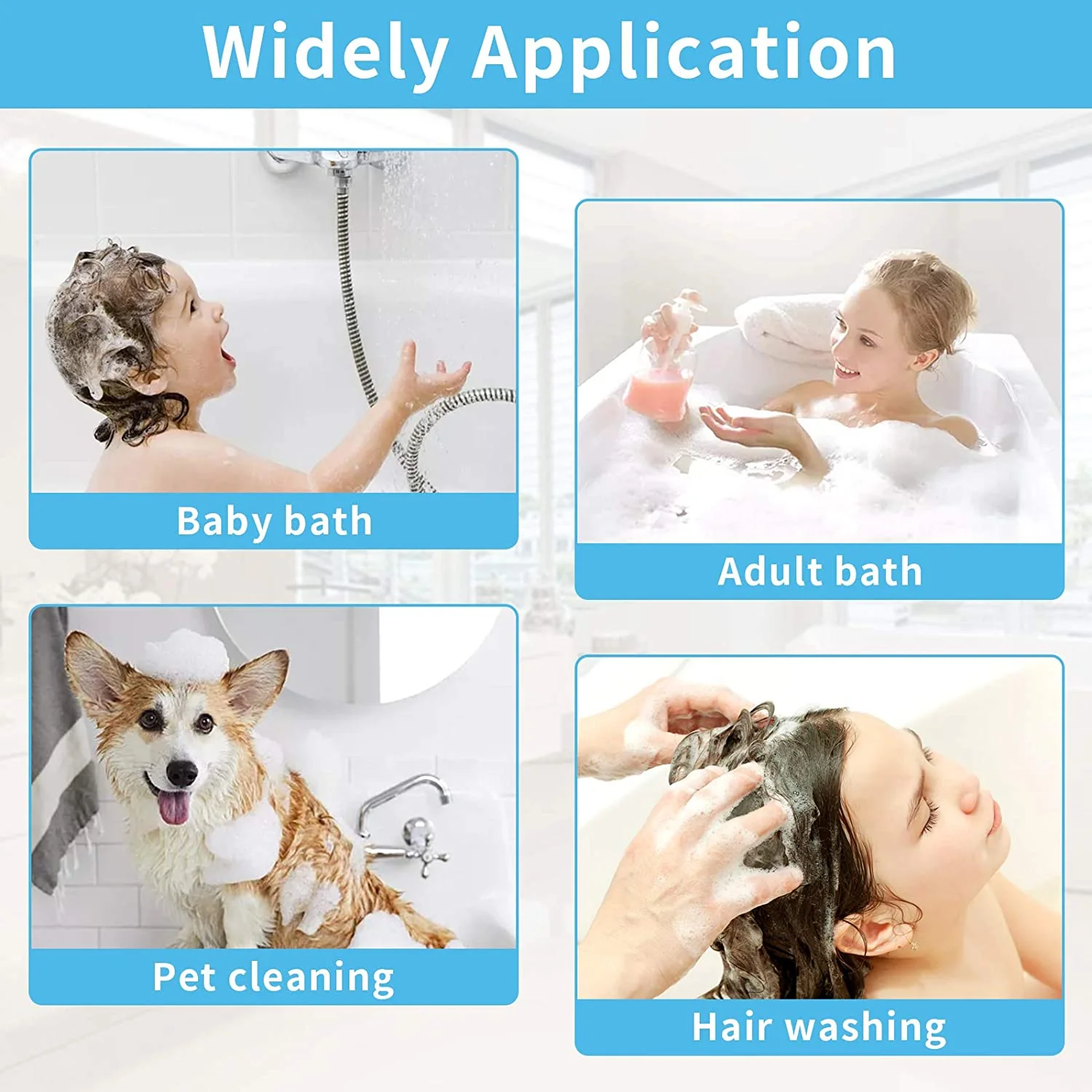Shower Head Multi-Function Plastic High Pressure Shower Spray for Bathroom - Image 8