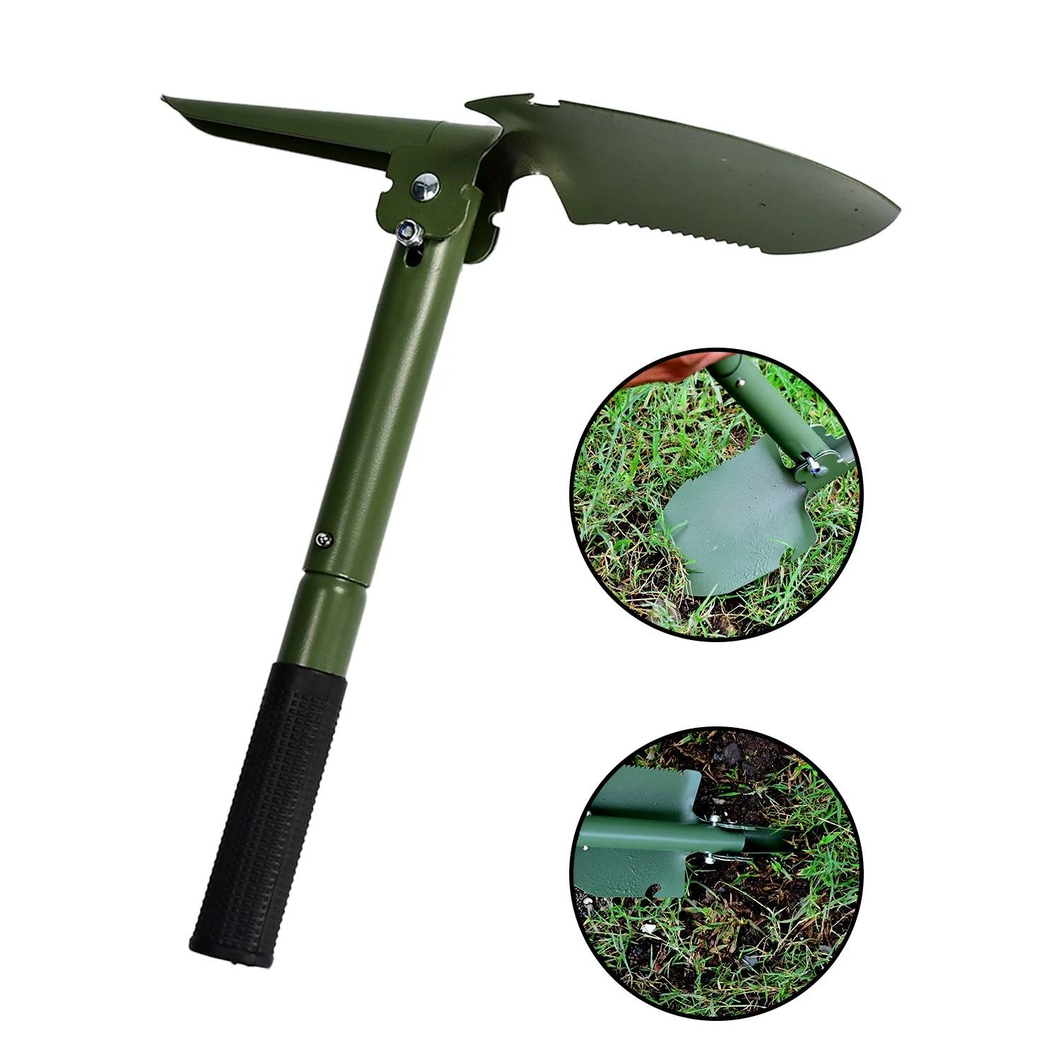 Portable Camping Hiking Garden Mini Folding Shovel with Case - Image 6