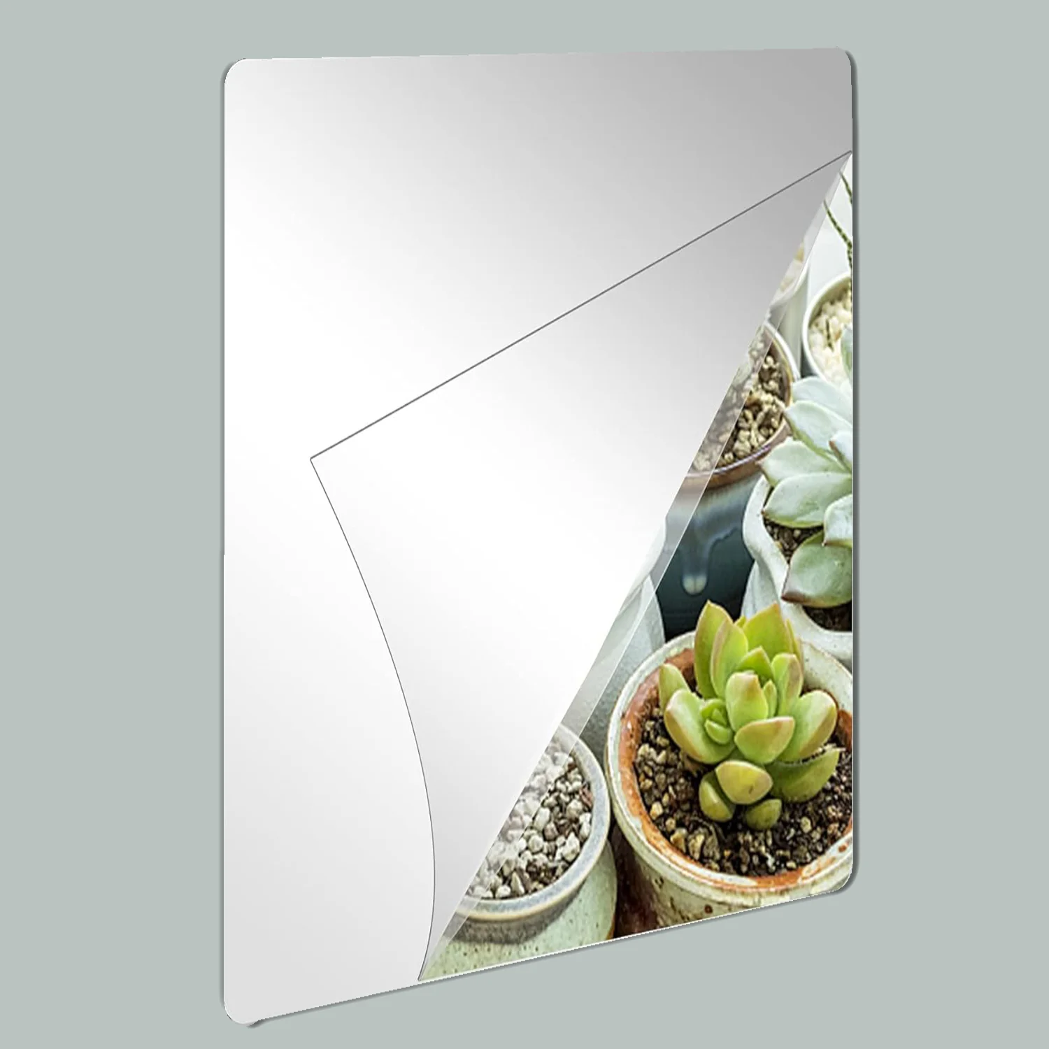 10PC BIG SQUARE ADHESIVE-BATHROOM-MIRROR-WALL - Image 4
