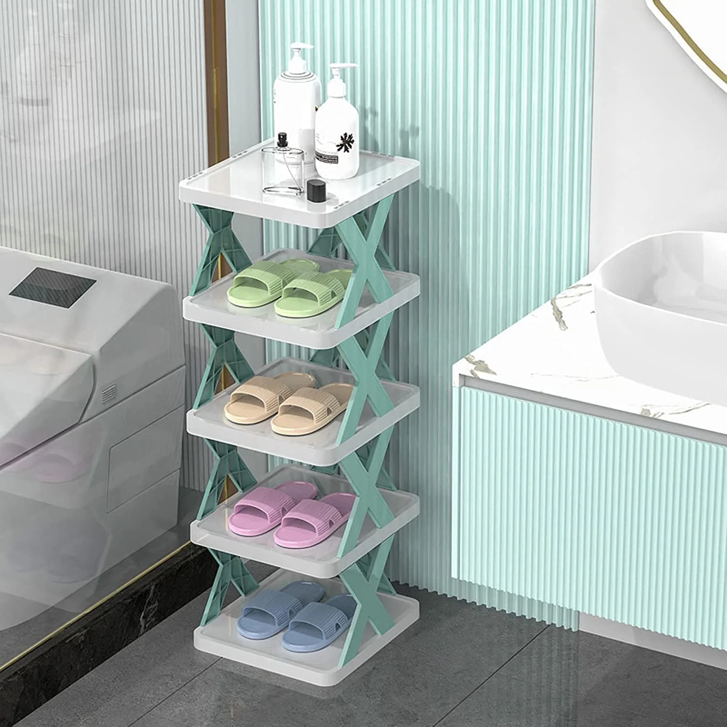 5-Layer Shoe Rack for Small Spaces & Easy Storage - Image 3