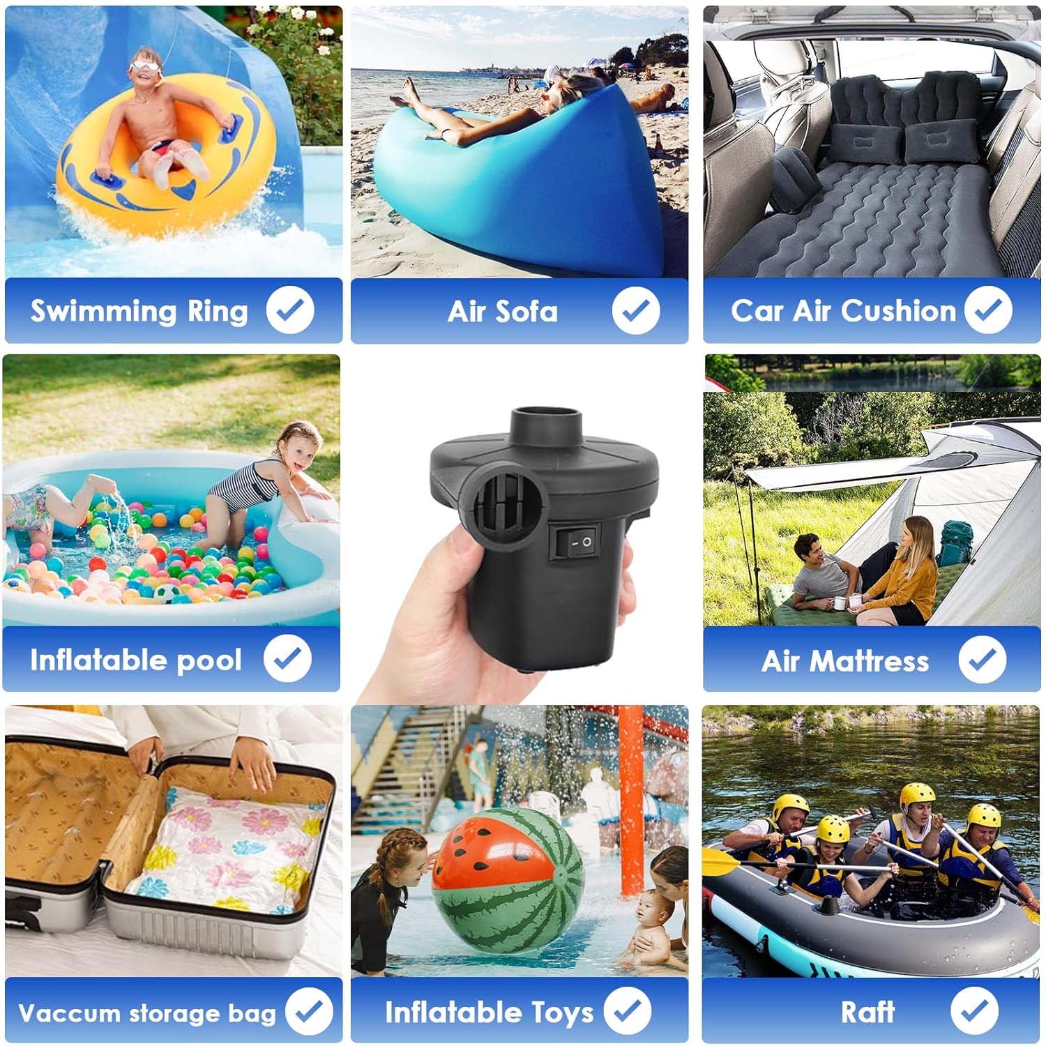 Electric Air Pump For Ball , Balloon ( 3 Nozzle ) - Image 3