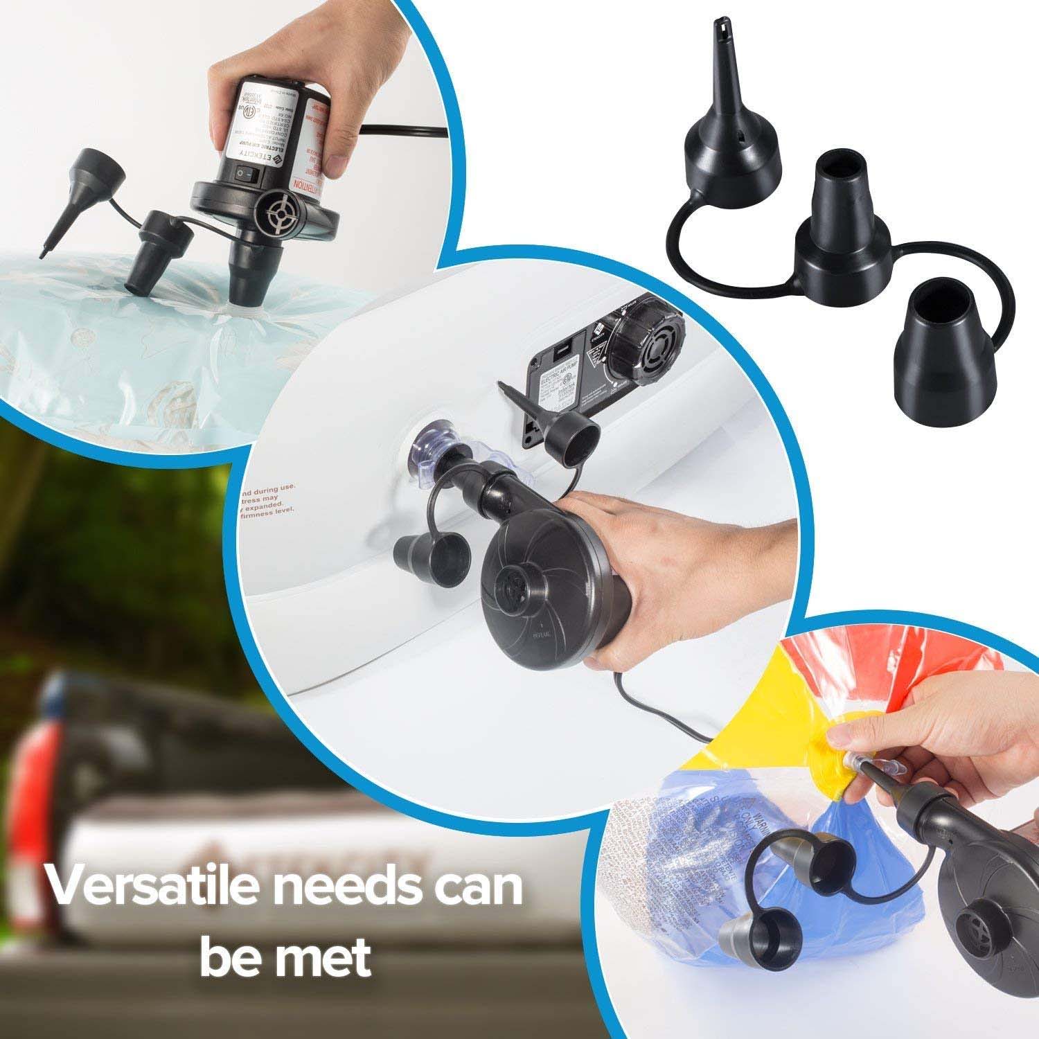Electric Air Pump For Ball , Balloon ( 3 Nozzle ) - Image 4