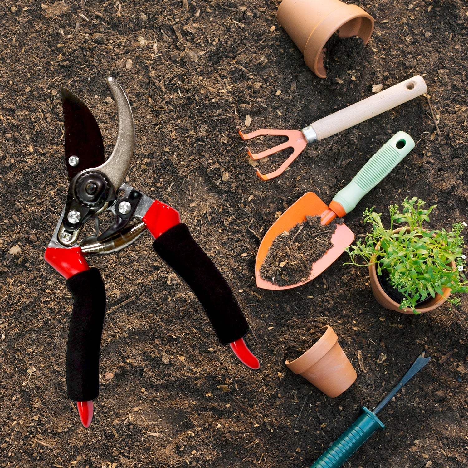 21Cm Red GARDEN SHEARS SHARP CUTTER PRUNERS SCISSOR, PRUNER. - Image 3