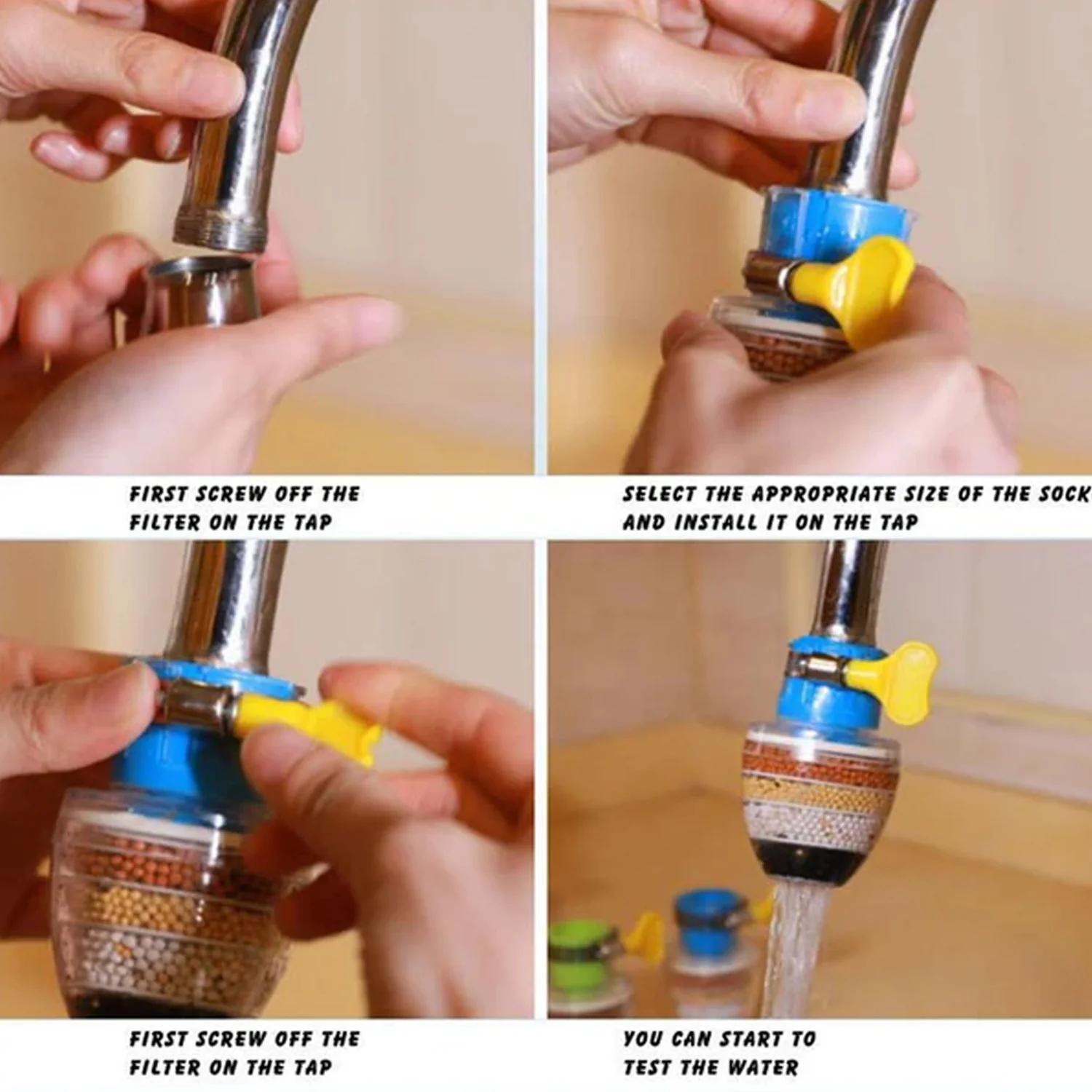 Water Faucet Clean Purifier Filter Cartridge Water Tap  Six Layer - Image 7