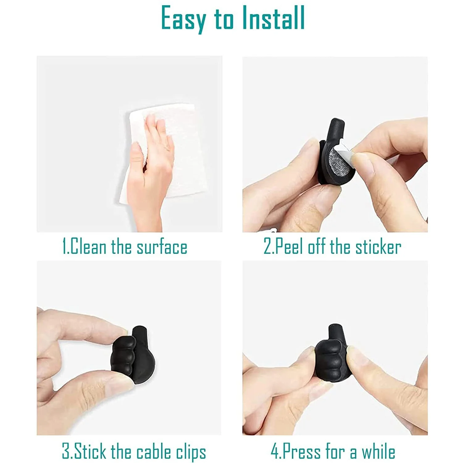 Multifunctional Multi functional Hand Shape Wall Clip Hanger Keys Cable Holder - Image 8