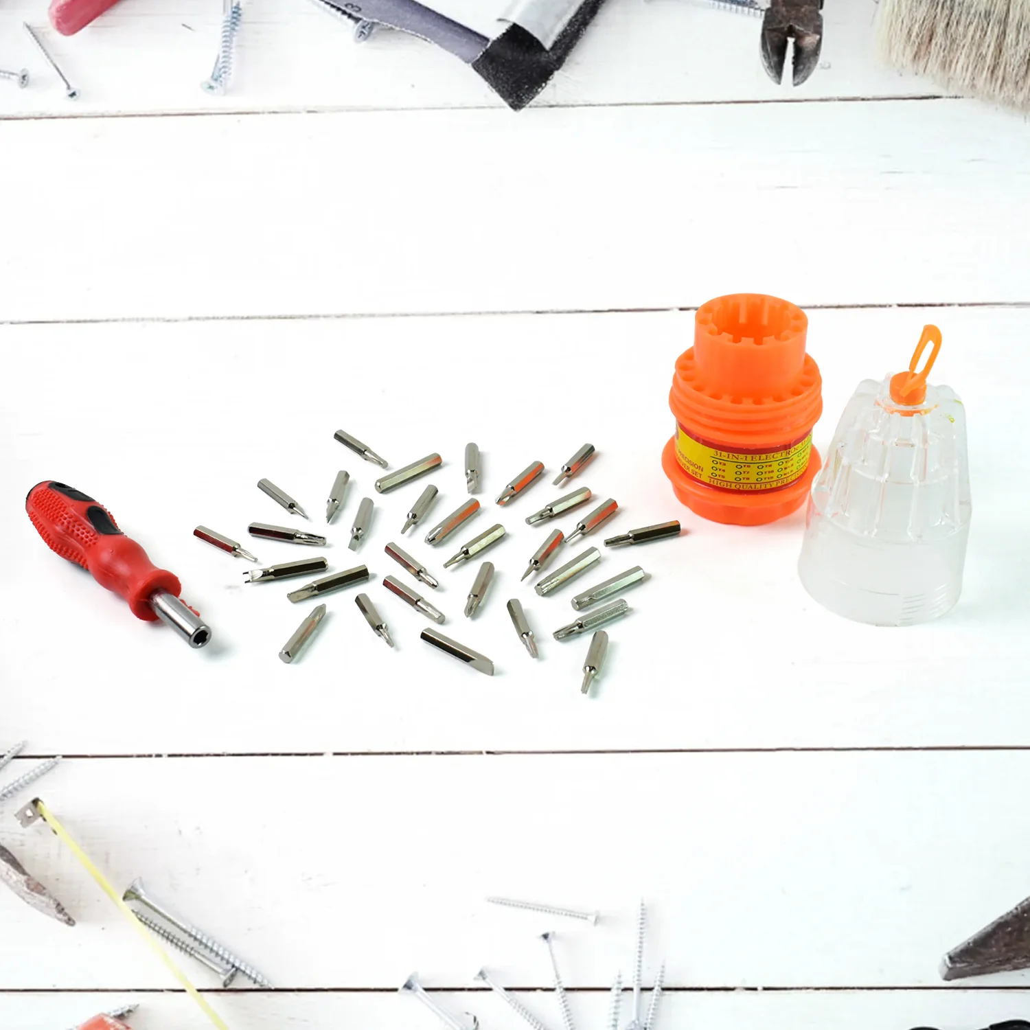 31in1 Magnetic Screwdriver Set with 30 Bits Professional Tool Kit (4 Pc Set) - Image 12