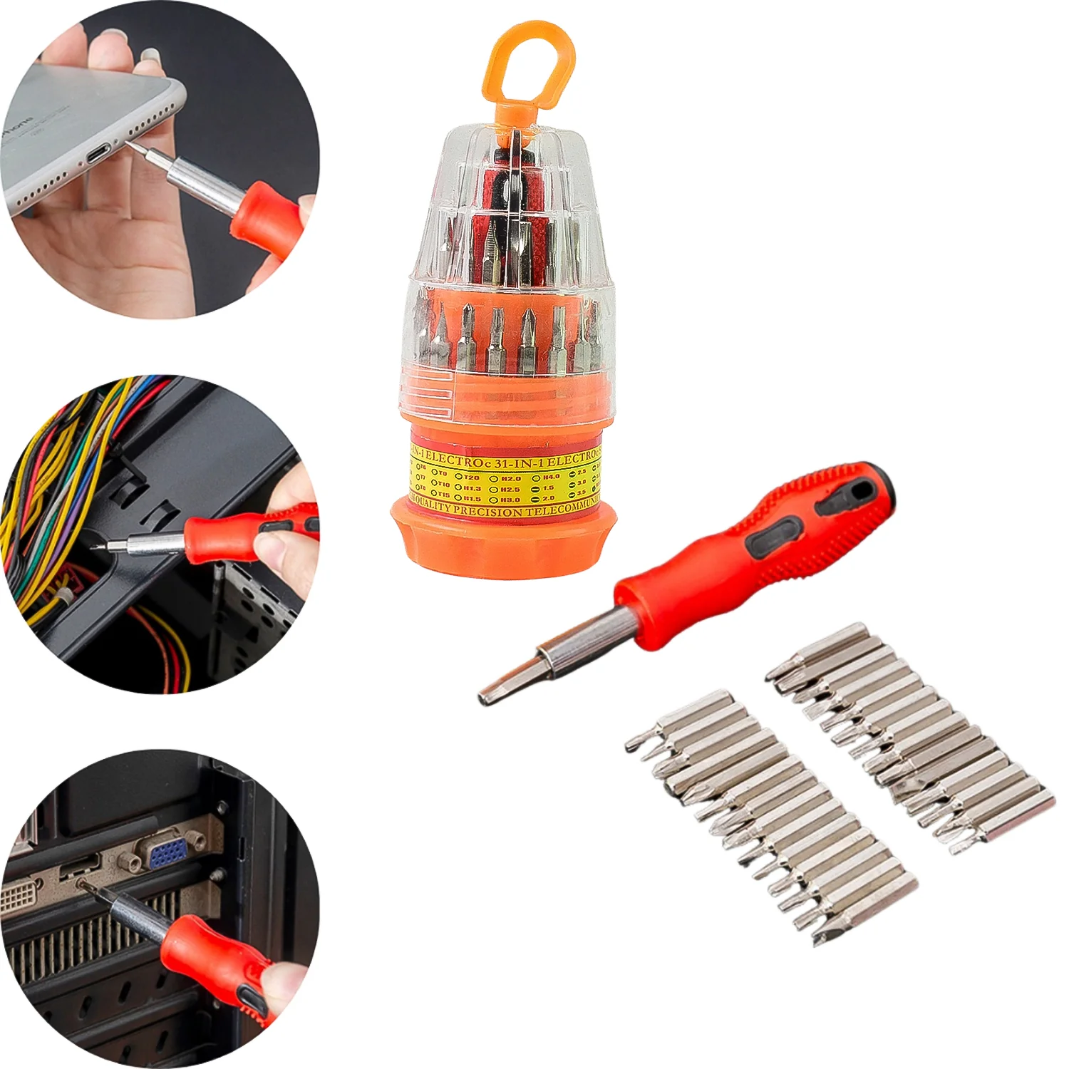 31in1 Magnetic Screwdriver Set with 30 Bits Professional Tool Kit (4 Pc Set) - Image 6