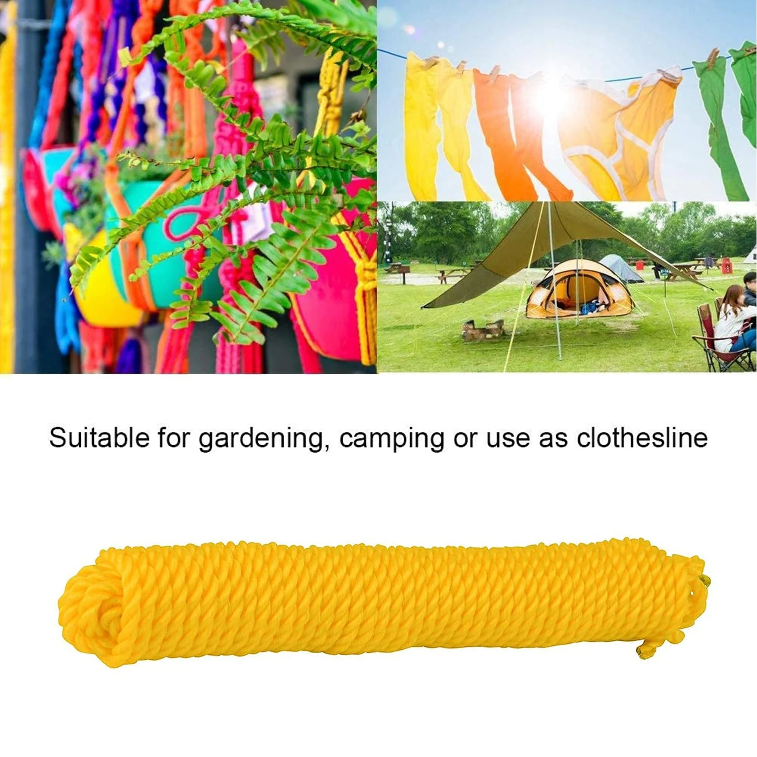 3m Heavy-Duty Laundry Drying Rope (1 Pc, Mixed Colors) - Image 3