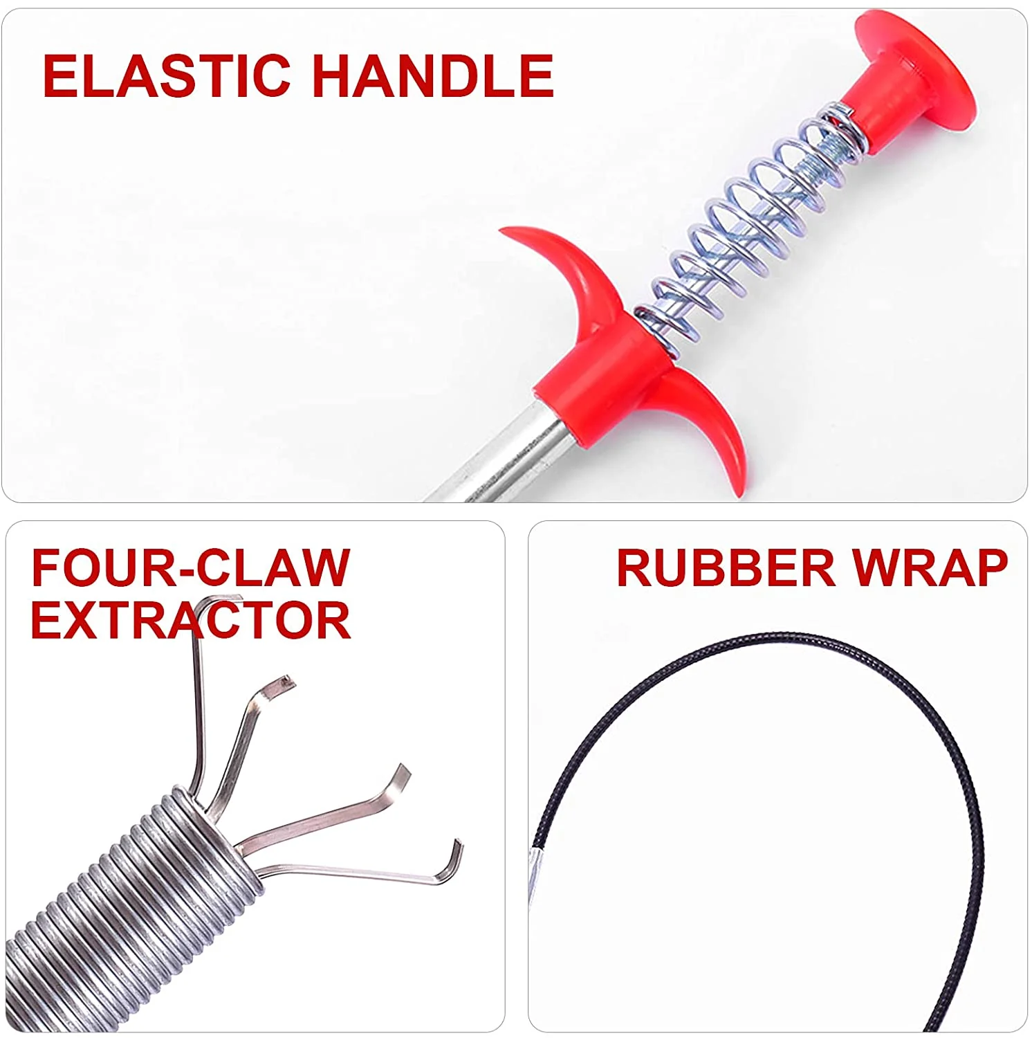 Metal Wire Brush for Kitchen Sink & Sewer Cleaning (155 cm) - Image 3