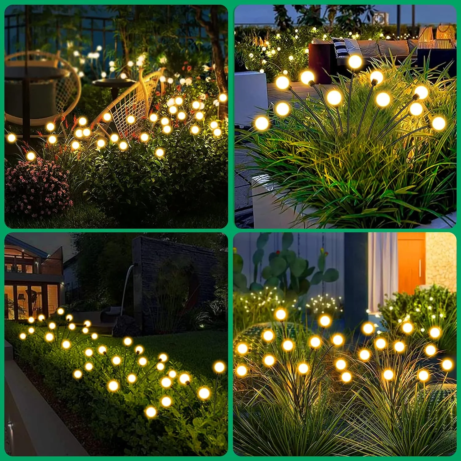 Solar Firefly Lights for Garden Decor (2 Pc, 12 LED Warm) - Image 7