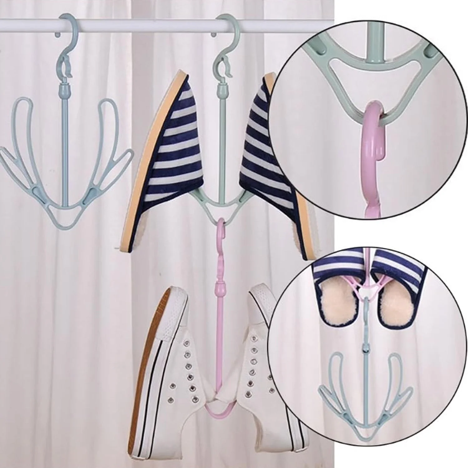 Shoes Drying Hanger, Rotatable Shoe Hanging Racks for Balcony Closet (1pc) - Image 4
