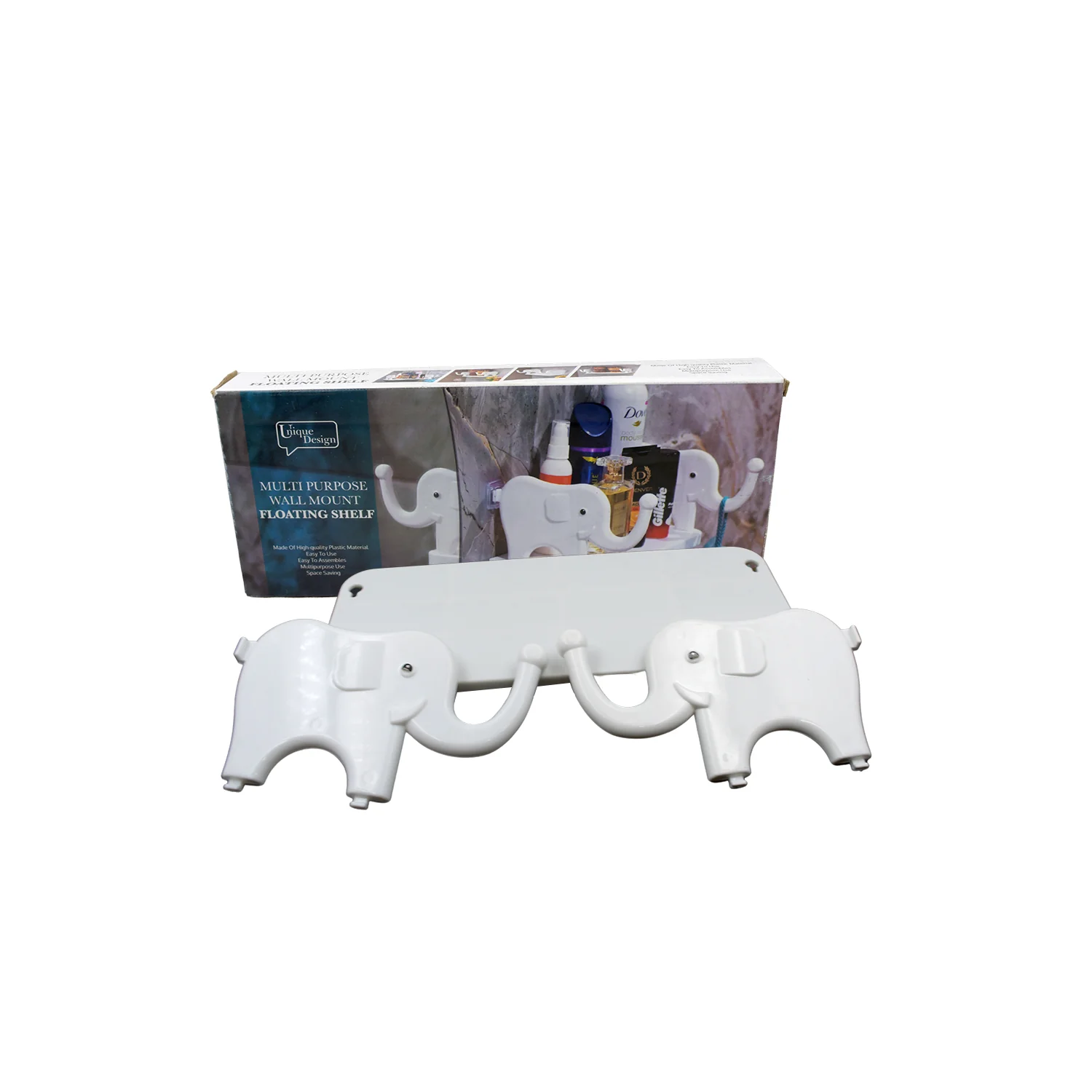 Elephant-Shaped Wall Shelf – No-Punch Mini Organizer for Kitchen & Bathroom - Image 4